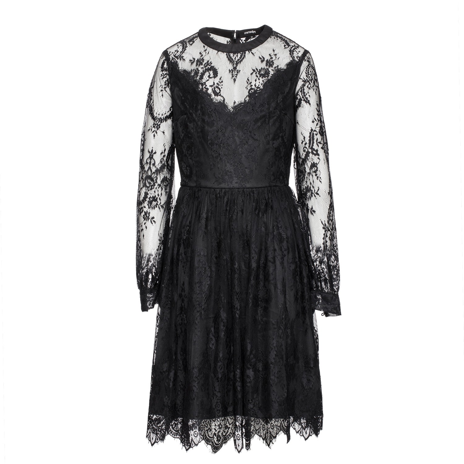 Smart And Joy Women's All Over Lace Dress - Black In Black