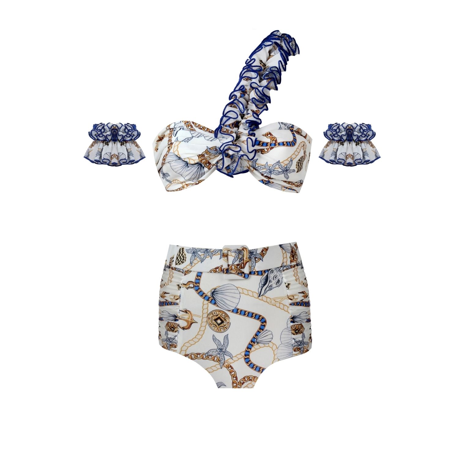 Nur Karaata Women's White Lilou Tropezienne Bikini Set In White