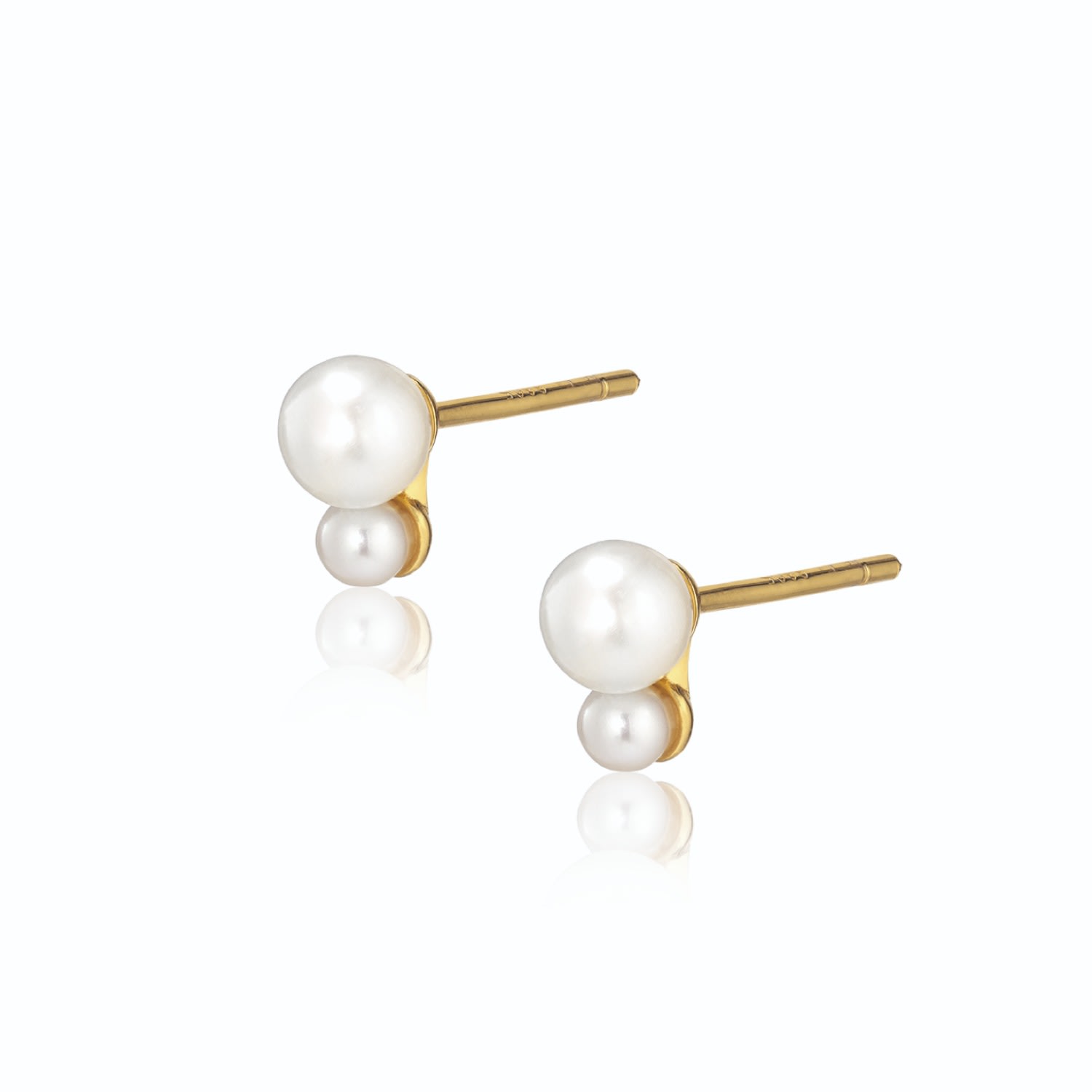 Women’s Gold Ocean Earstuds Alura Copenhagen Jewellery