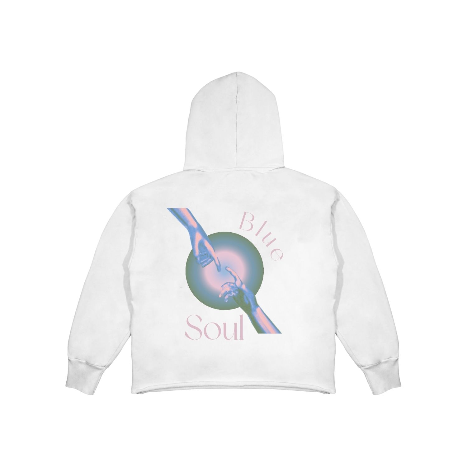 Aura & Co Women's Blue Soul Hoodie White In White
