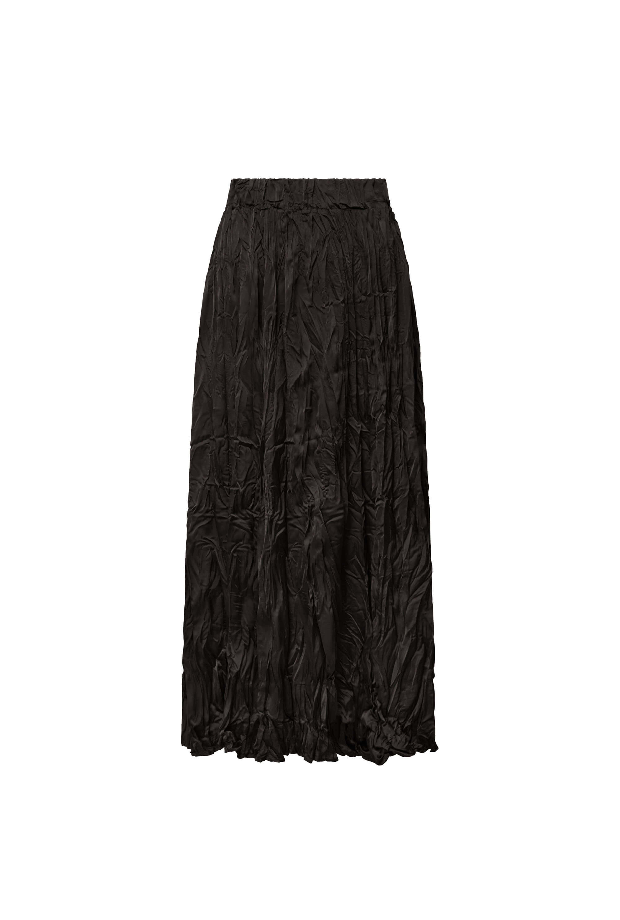 James Lakeland Women's Black Crinkled Maxi Skirt In Black