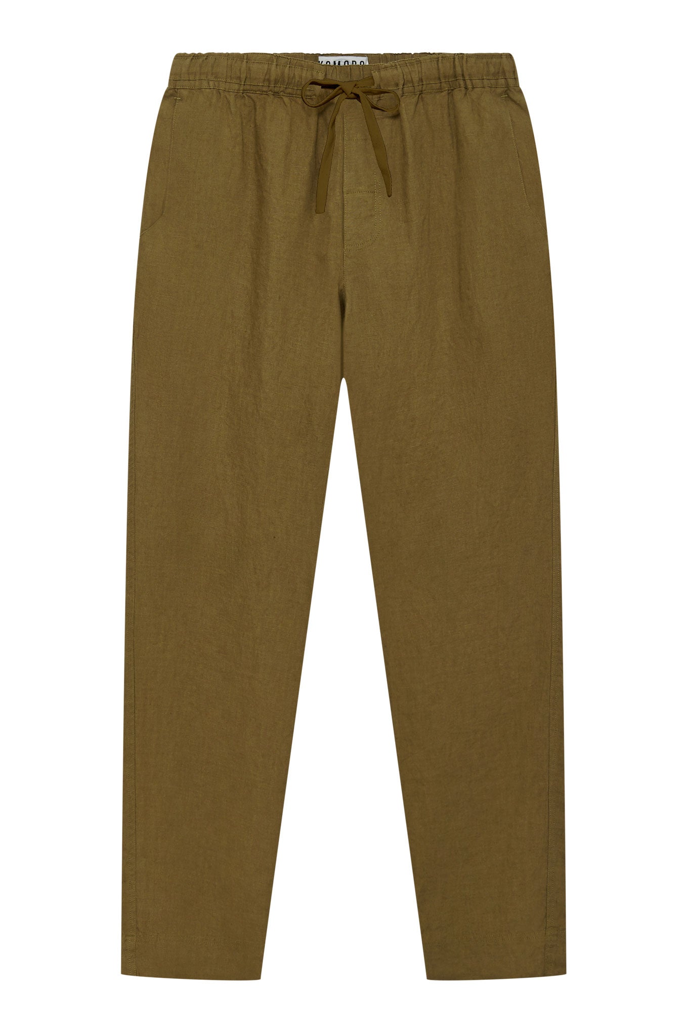 Komodo Men's Green August - Organic Linen Trouser Khaki