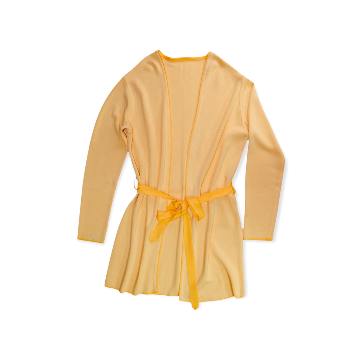 Maria Aristidou Men's Yellow / Orange Play Knit Kaftan Robe - Yellow In Yellow/orange
