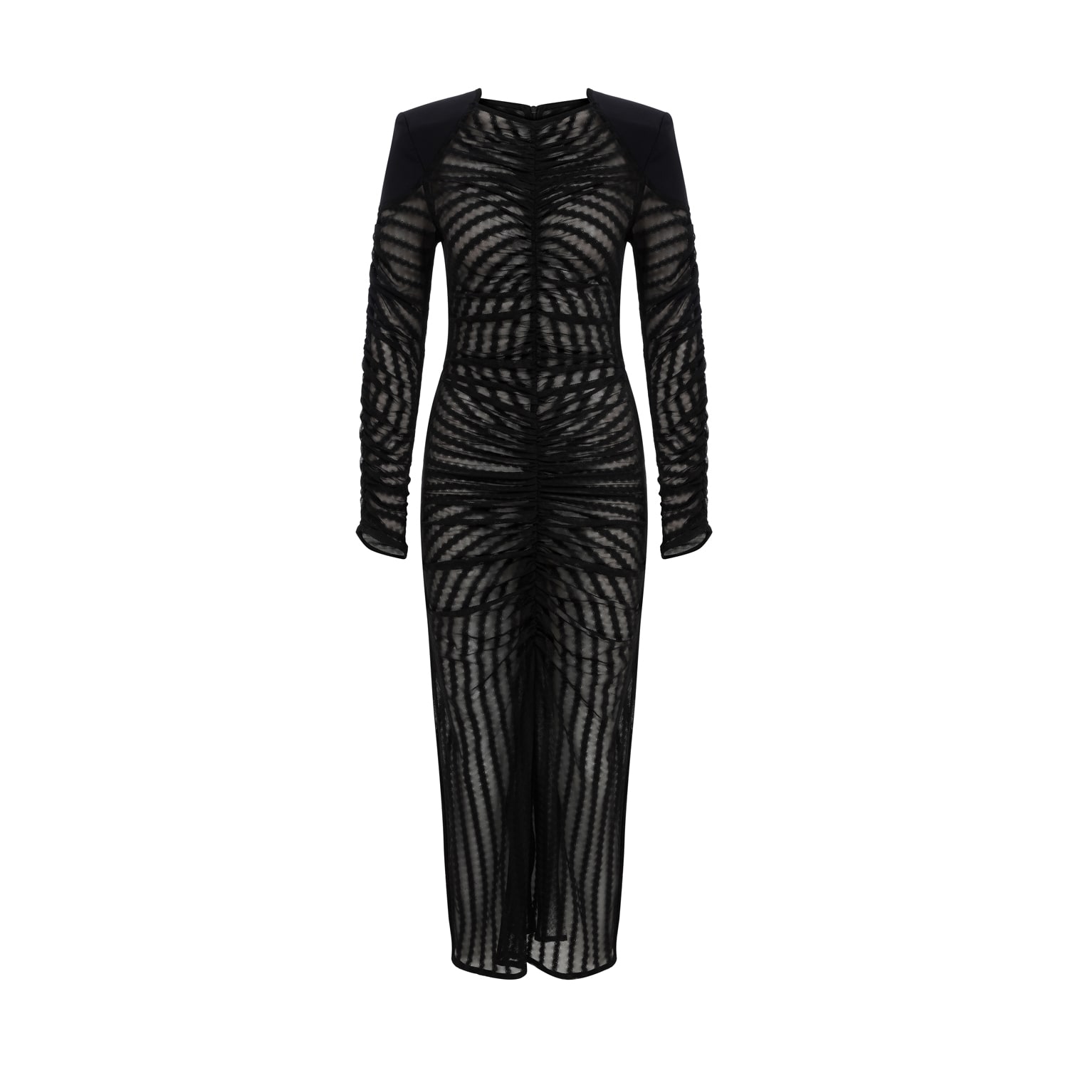 Zan Studio Women's Black Knit Dress With Shoulder-pads In Black