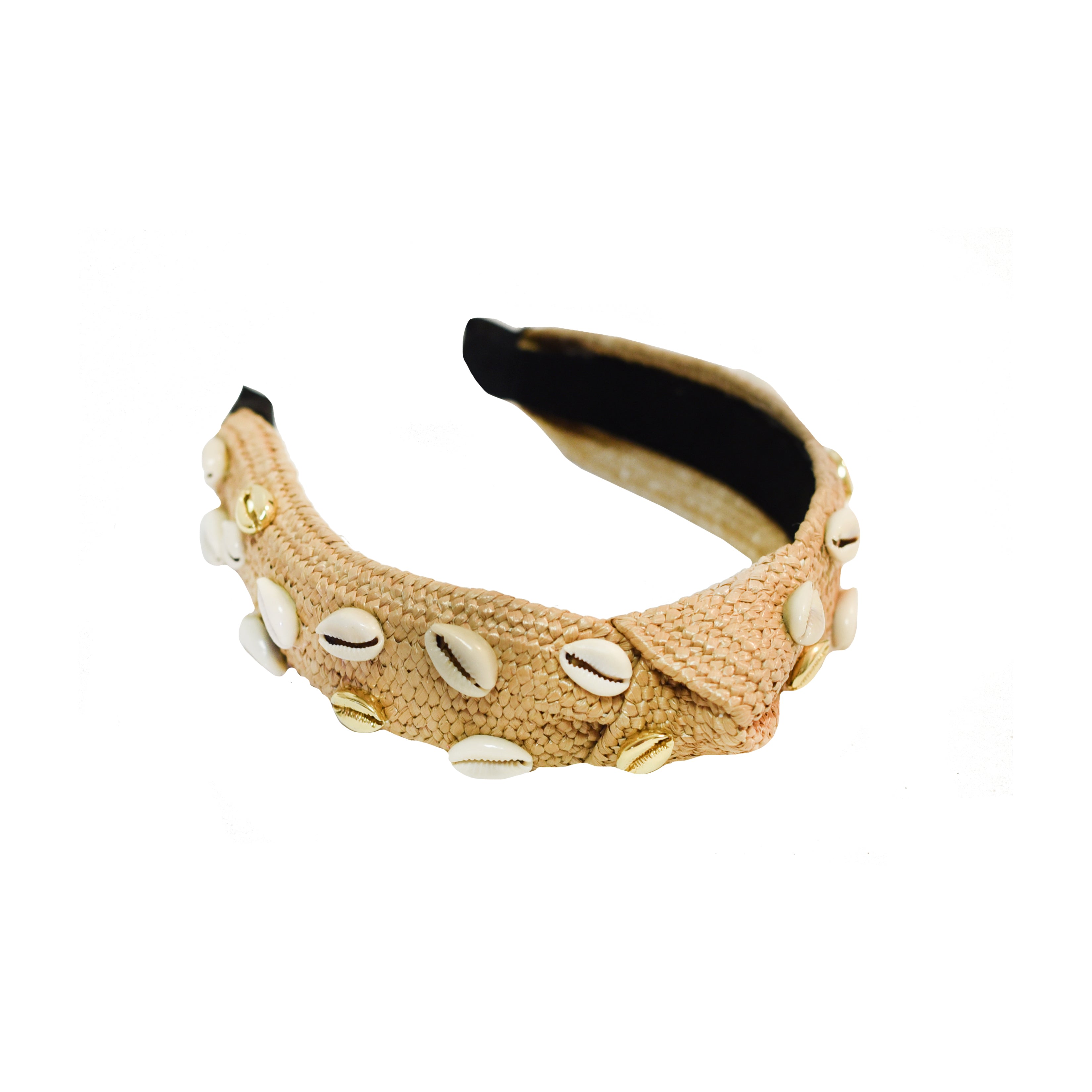 Adriana Pappas Designs Women's Shell Confetti Headband In Tan In Gold