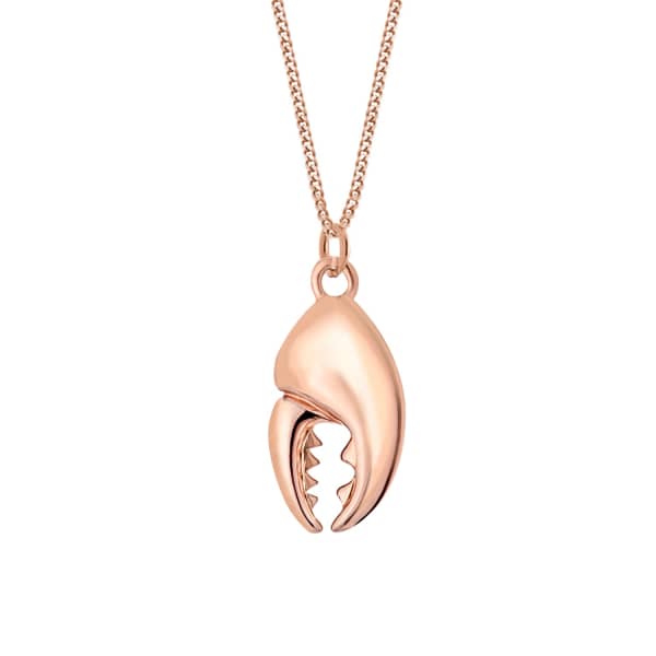 Shop True Rocks Mini Crab Claw Necklace Rose Gold