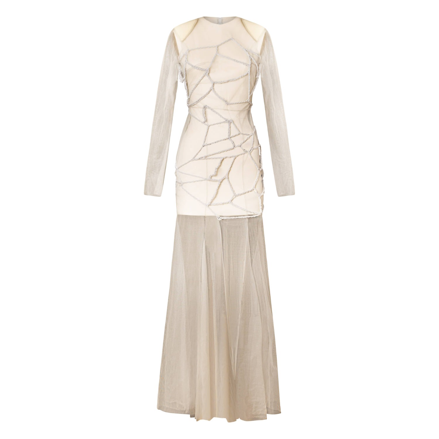 Chuks Collins Women's Linda Evangelista Mesh Gown - Neutrals