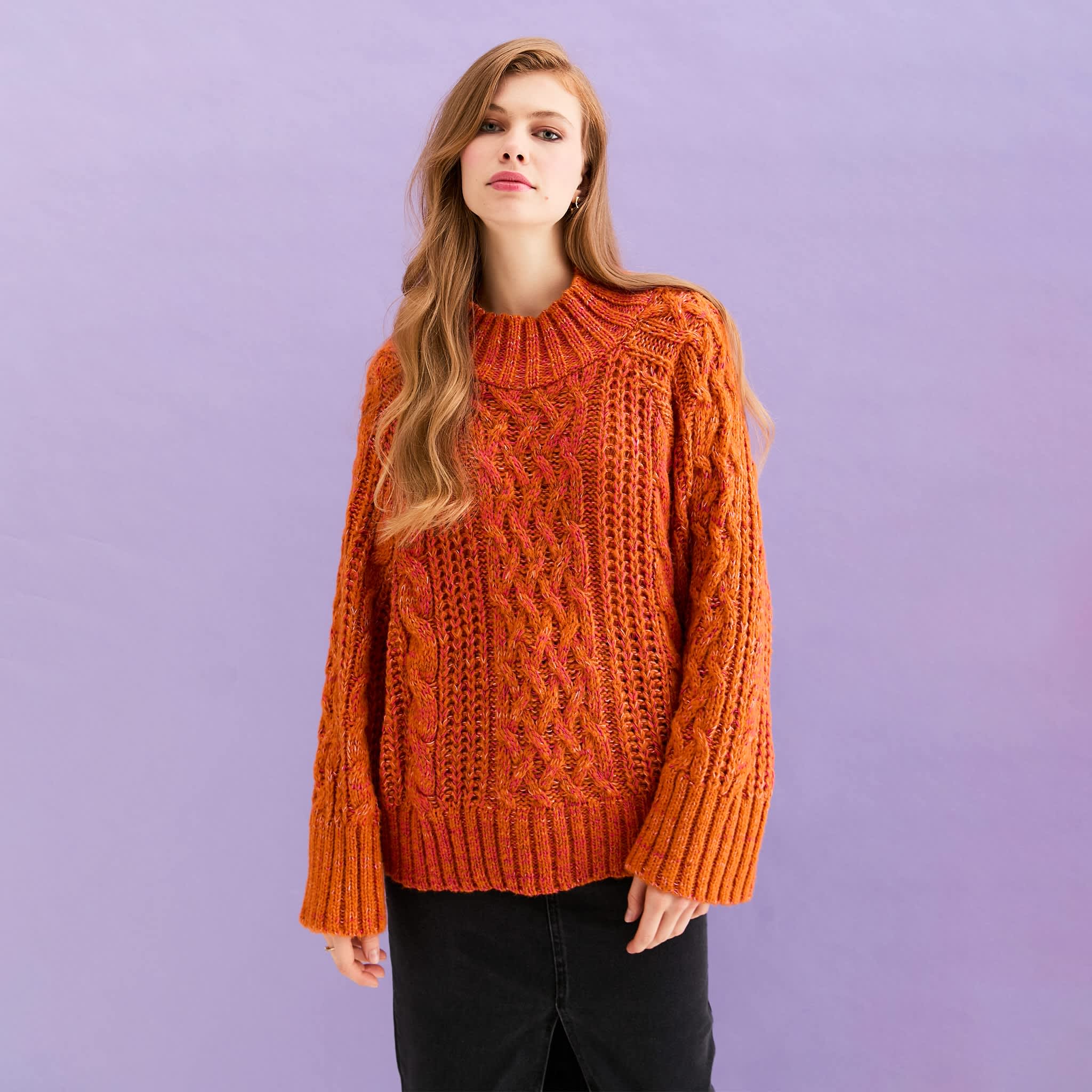 Orange high neck jumper hotsell