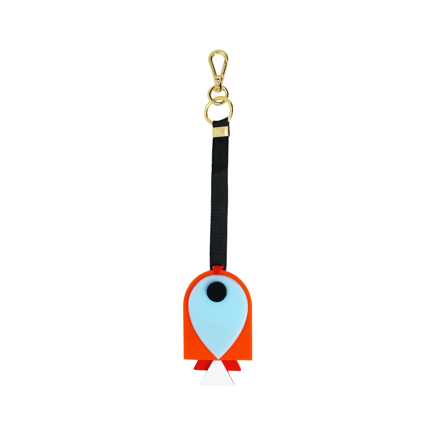 Gissa Bicalho Women's Handmade Keychain Fish Orange In Black