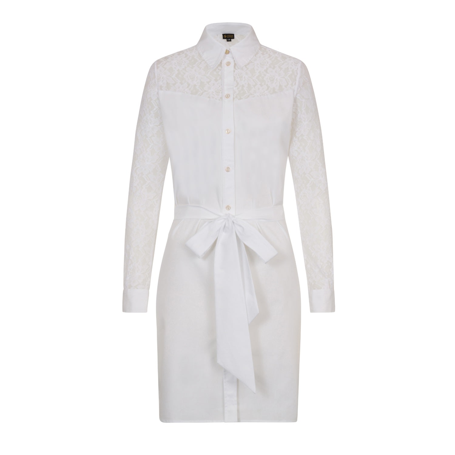 Women’s White Cotton Shirt Dress Medium Sophie Cameron Davies