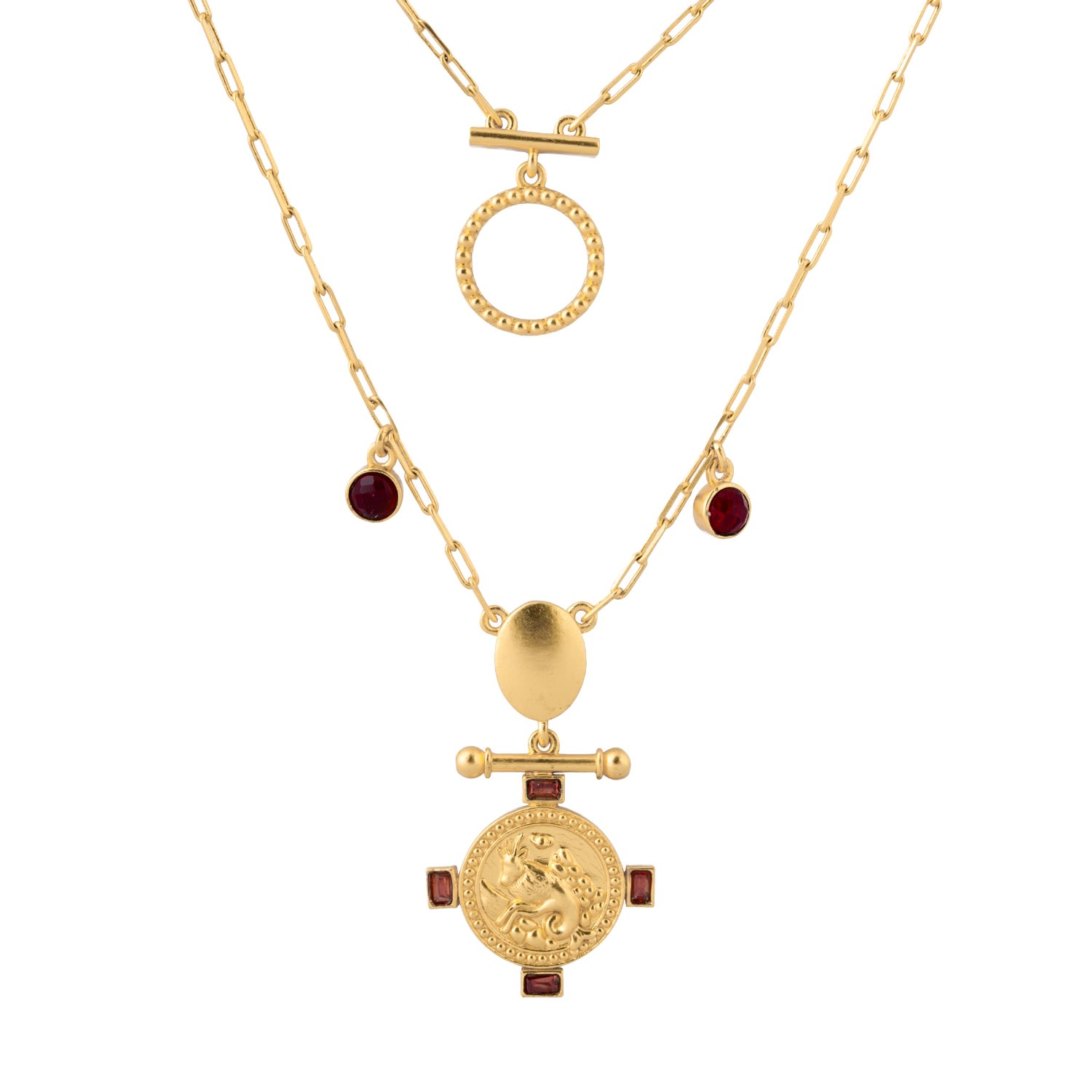 Kensho Heirlooms Women's The Capricorn Zodiac Amulet Necklace In Gold In Gold