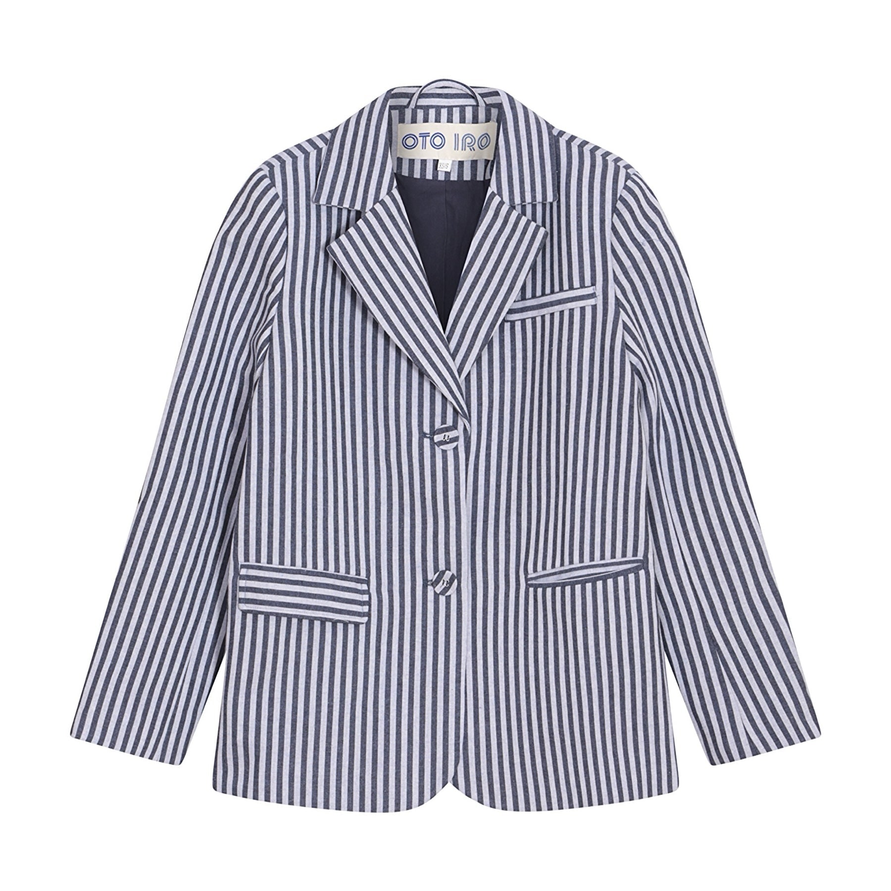 London Atelier Byproduct Women's Blue / White Blue White Striped Tailored Blazer In Blue/white