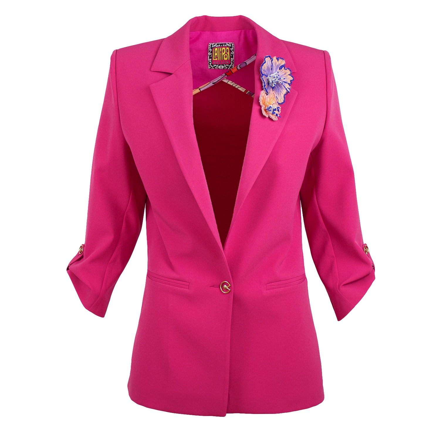 Lalipop Design Women's Pink / Purple Tailored Fuchsia Unlined Blazer Jacket In Pink/purple