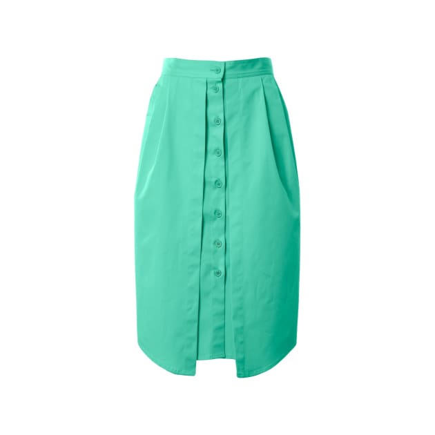 designer green pencil skirt