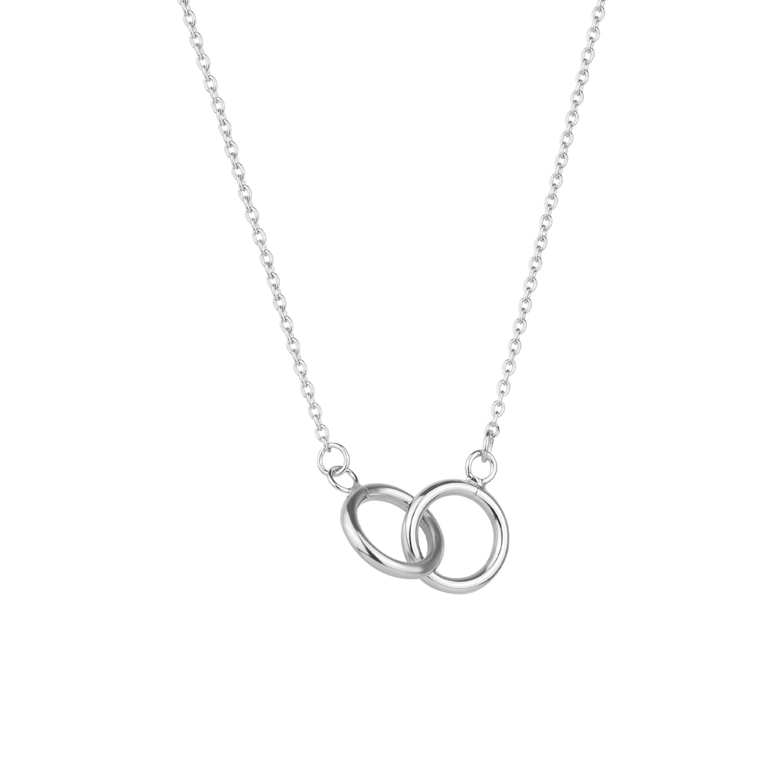 Spero London Women's Gold Sterling Silver Interlink Circles Necklace - Silver In Gold