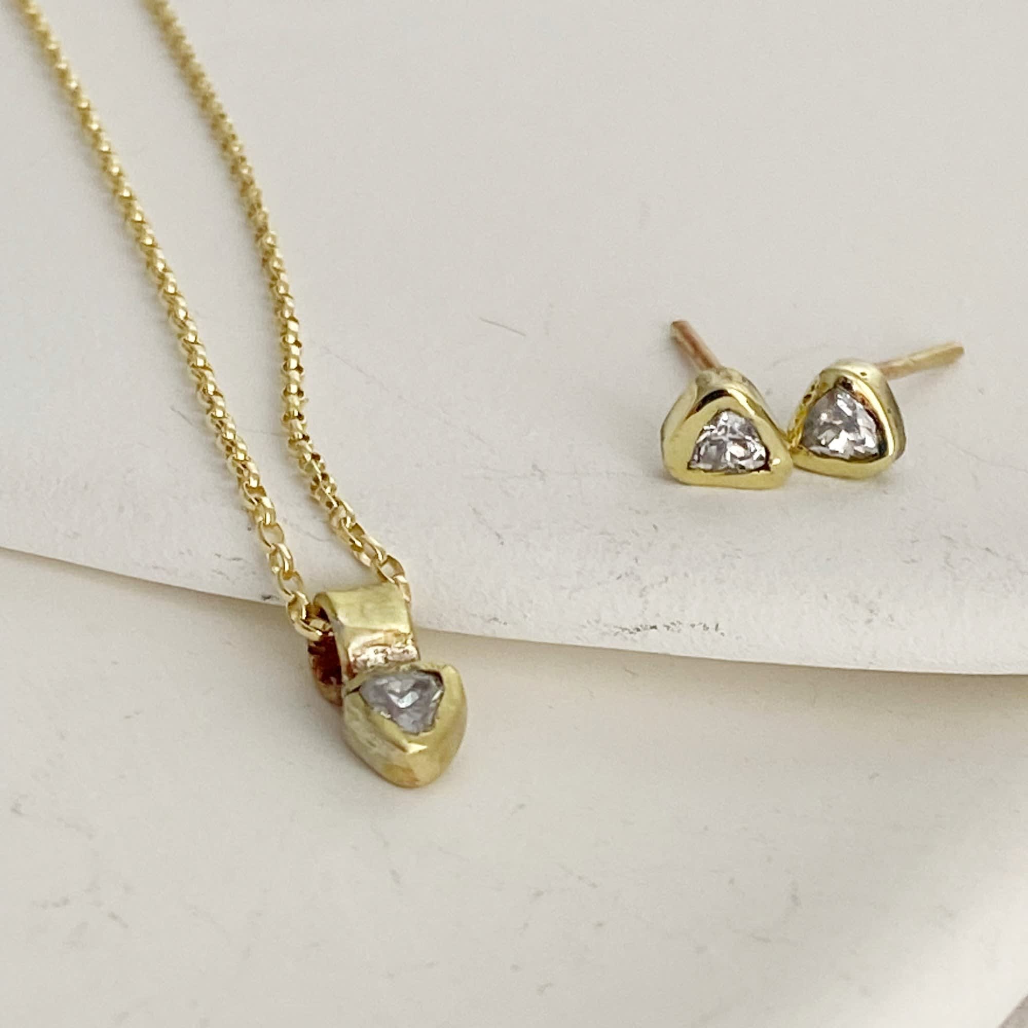 Trillion cut sales diamond pendant