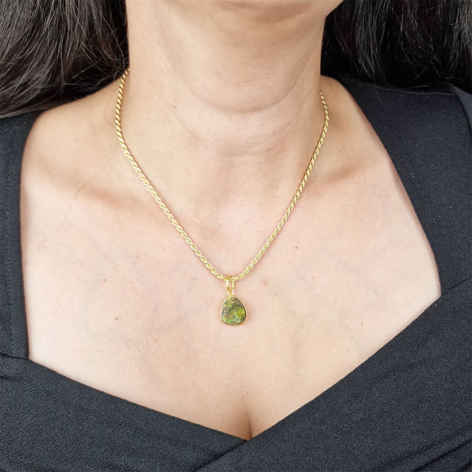 Statement Gold Vermeil Plated Peridot August Birthstone Crystal