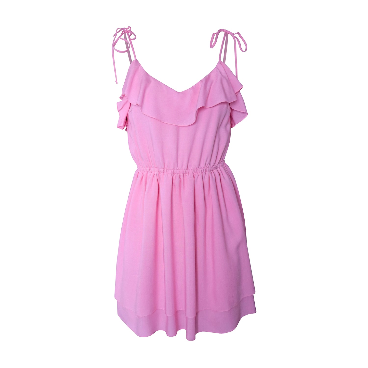 Women’s Pink / Purple Abba Ruffled Viscose Mini Dress - Pink Medium 2Kstyle