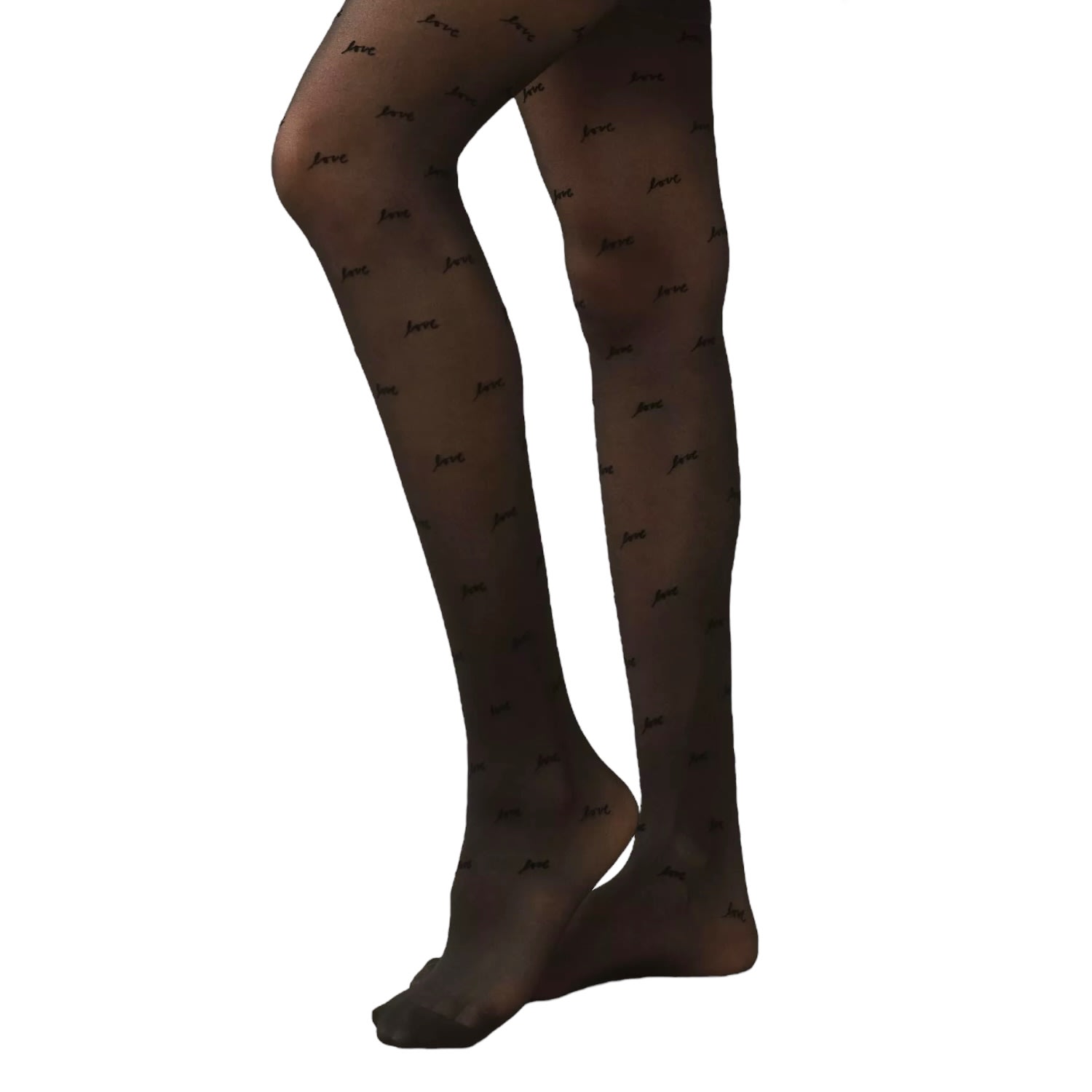 High Heel Jungle By Kathryn Eisman Women's Love Velvet Flocking Premium Tights Black In Black
