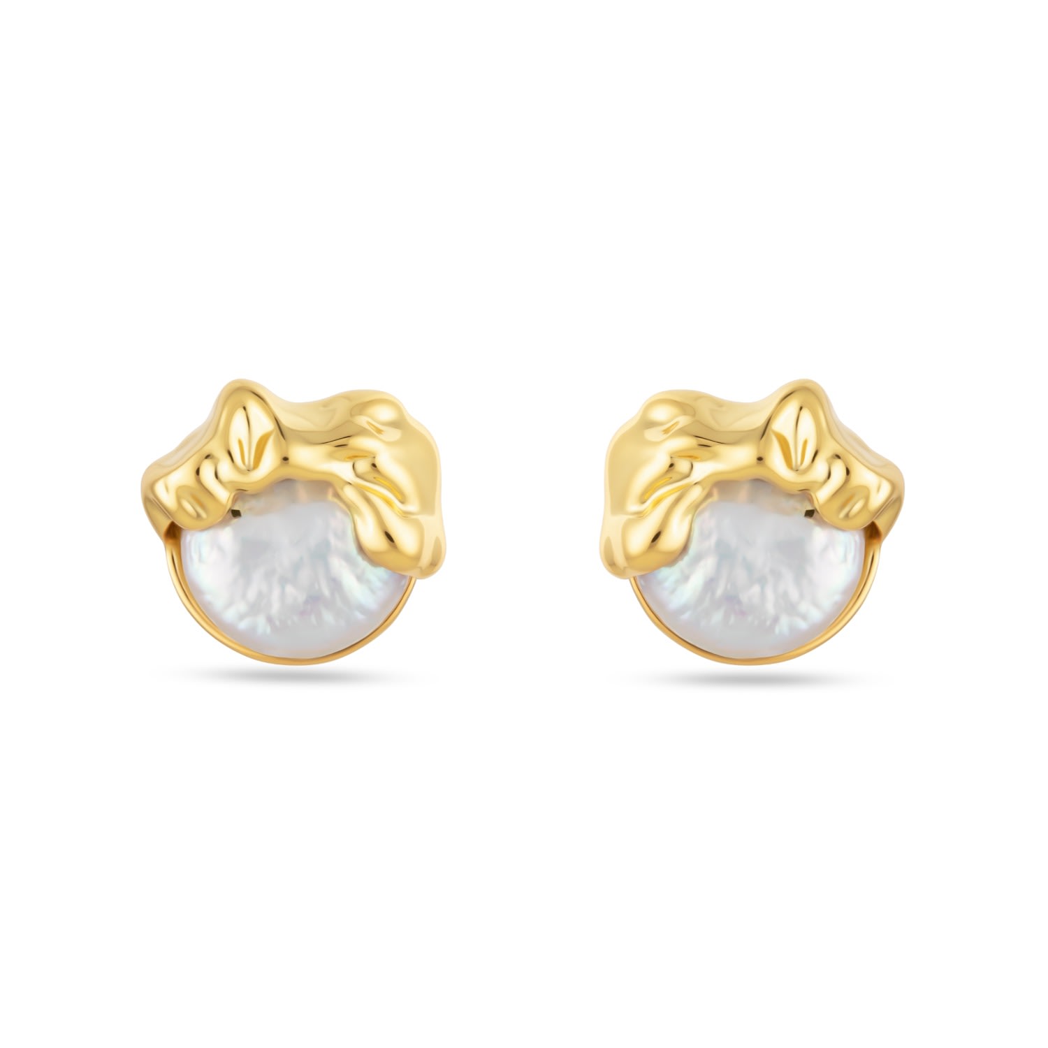 Women’s Cleo Moltern Gold Pearl Stud Earrings Arctic Fox & Co.