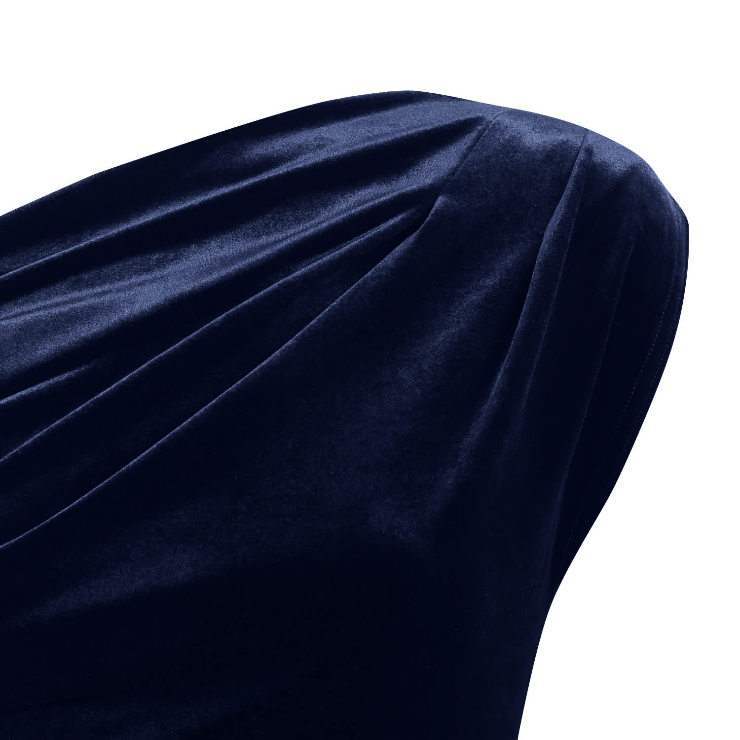 Navy Blue Stretch Silky Velvet Fabric, Dark Blue Velvet Fabric by the Yard,  Limited edition fabric