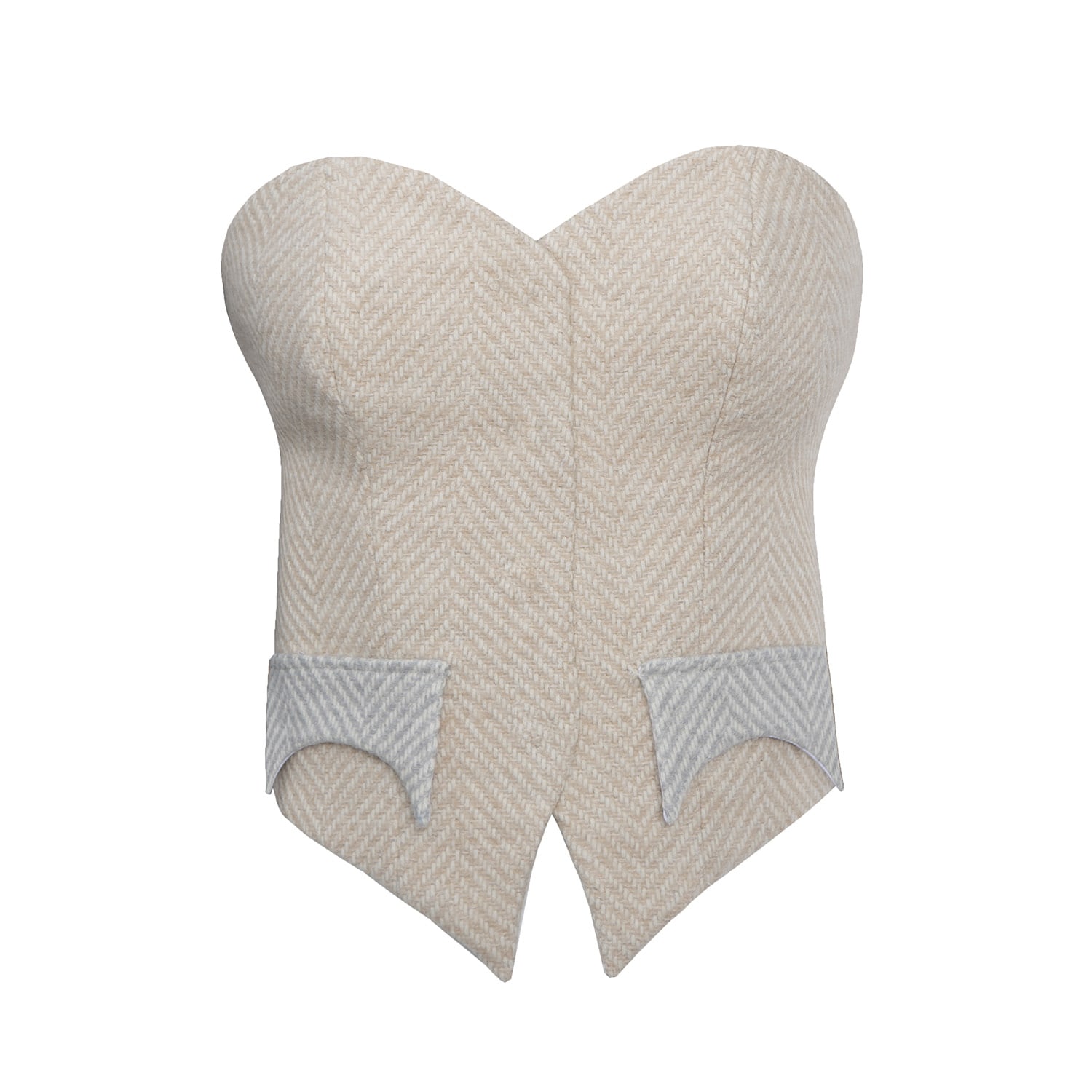 Vestiaire D'un Oiseau Libre Women's Neutrals Alpaca Wool Corset In Beige/gray