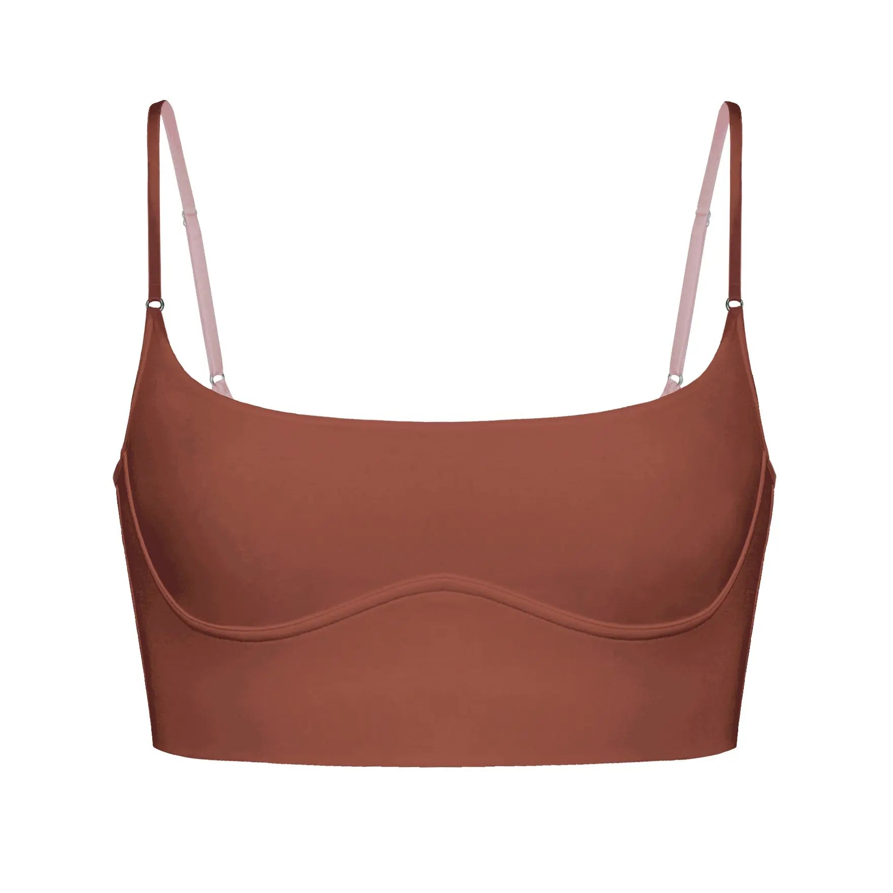 Monique Morin Lingerie Women's Brown Core Long Line Bralette Sugar In Brown