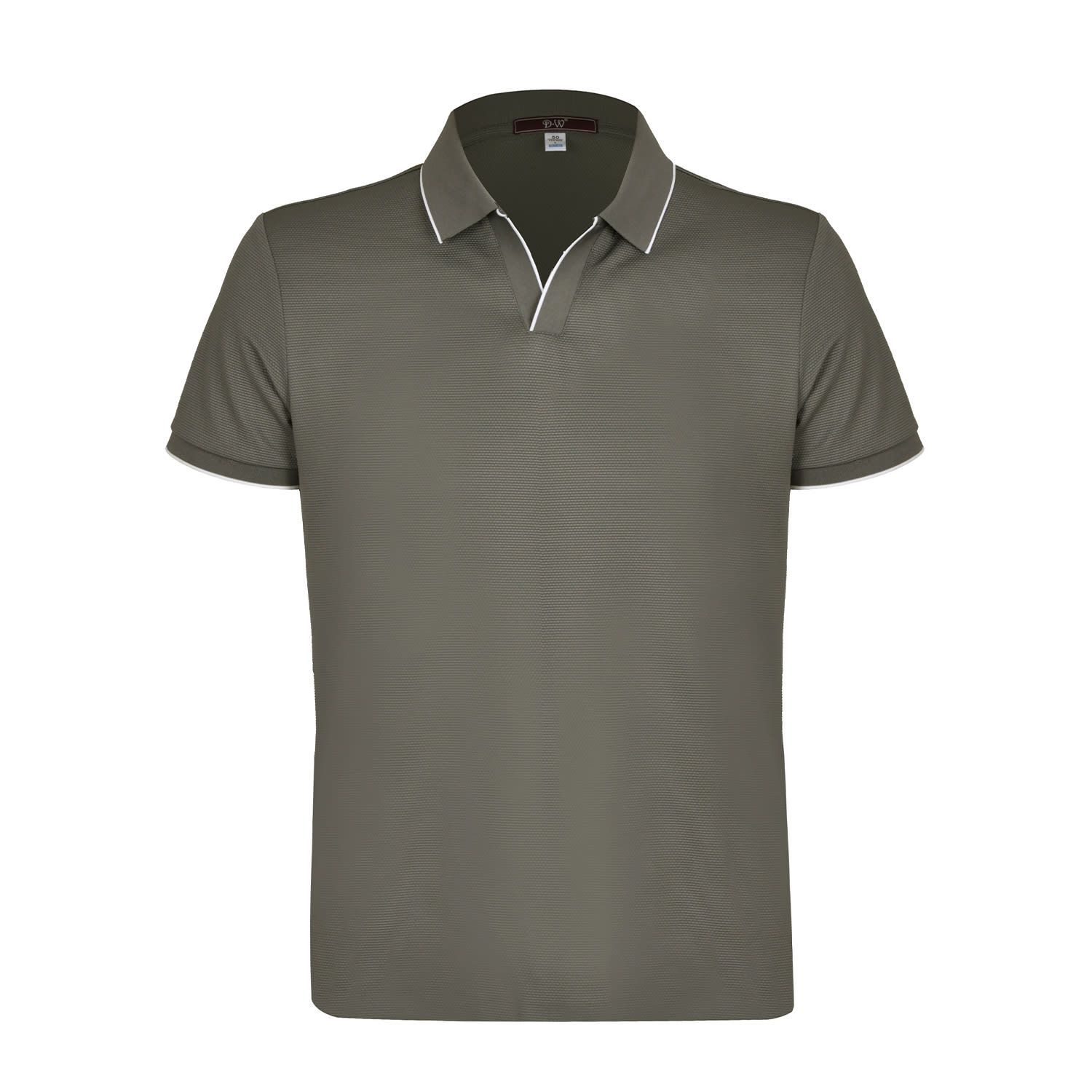 David Wej Men's Marco V-neck Polo Shirt - Grey In Gray