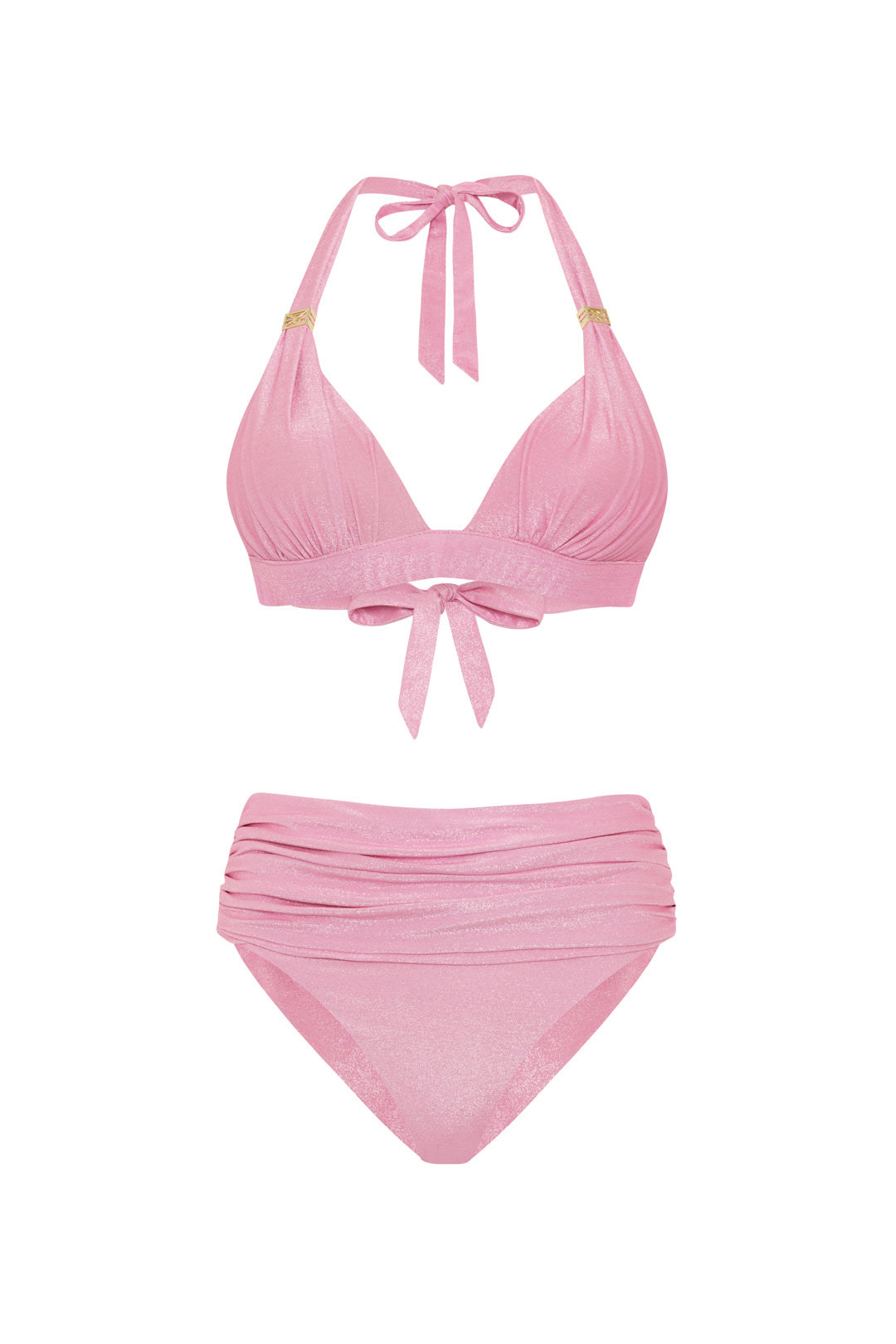 Leyla Maya Women's Annie & Paloma High Waisted Bikini Set - Pink Mist