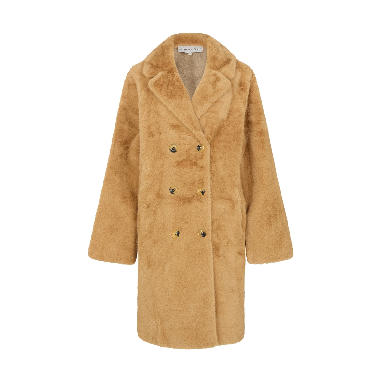 Women’s Emma Longline Faux Fur Coat In Brown | S/M | Lily and Lionel