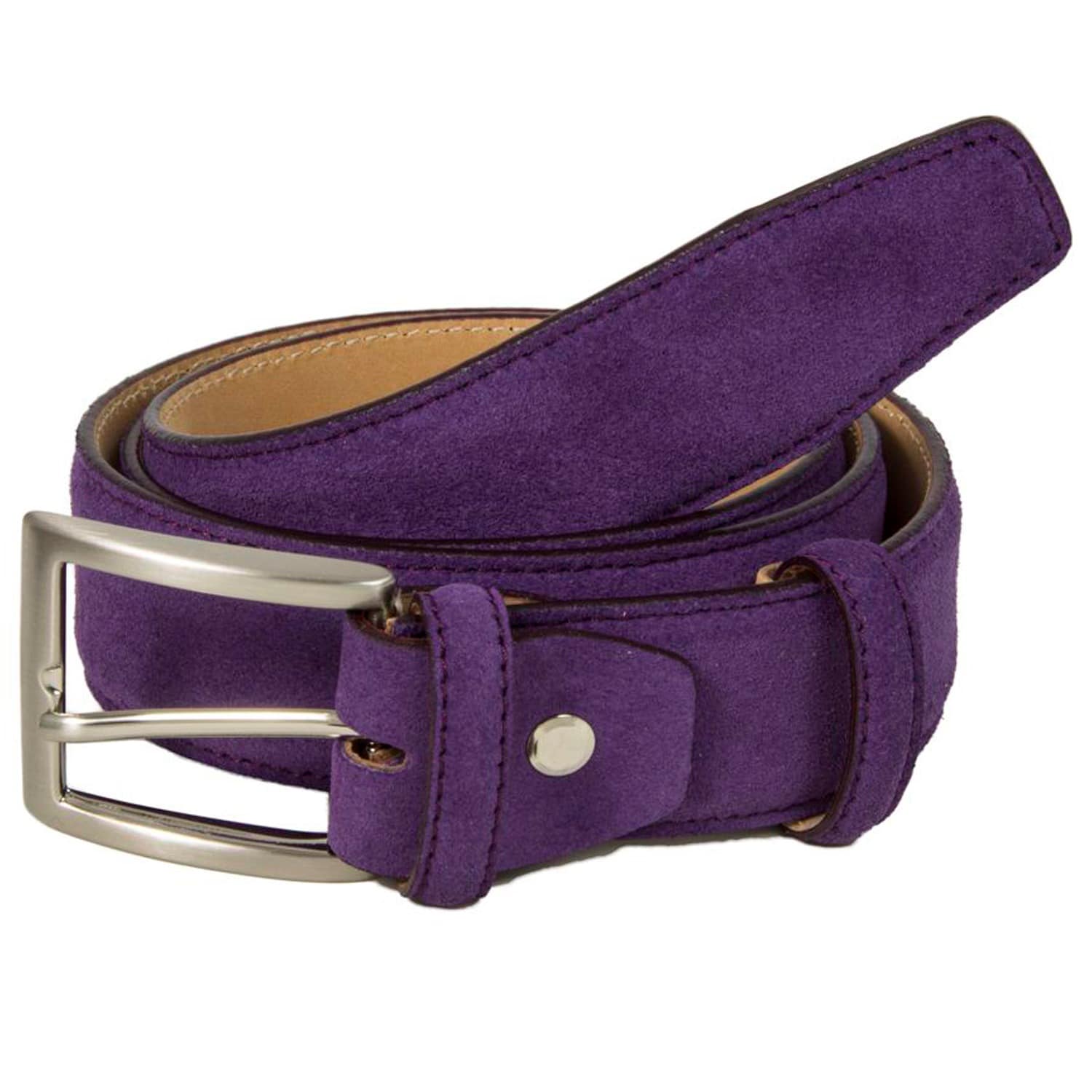purple leather belt