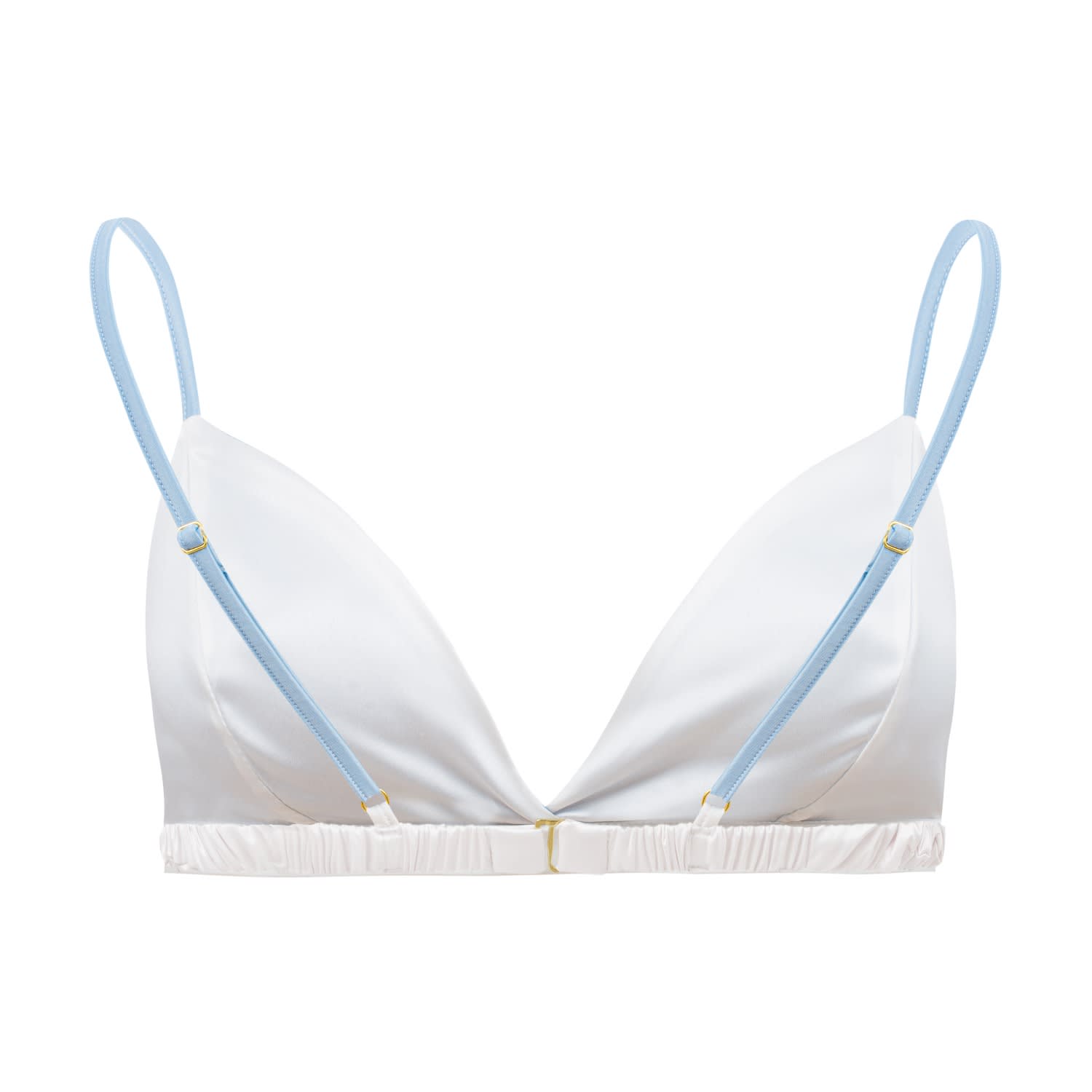 Blue Crush Satin Balconette Bra by Ekcentrik