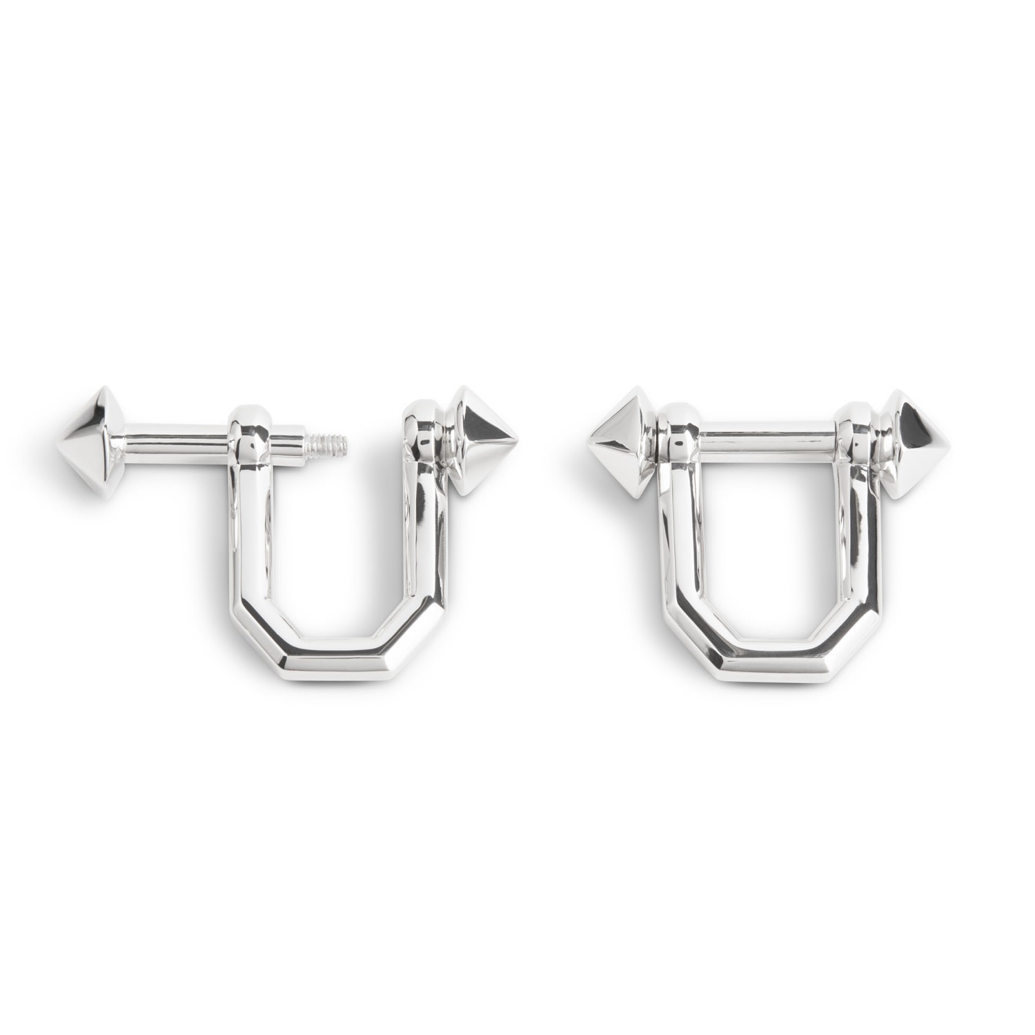Kasun Men's Shackle Cufflinks - Silver In Silver