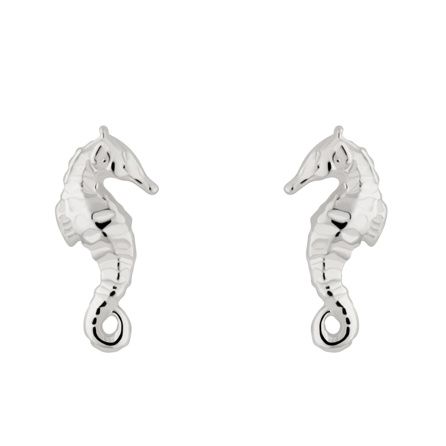 Women’s Sterling Silver Seahorse Stud Earrings Lily Charmed