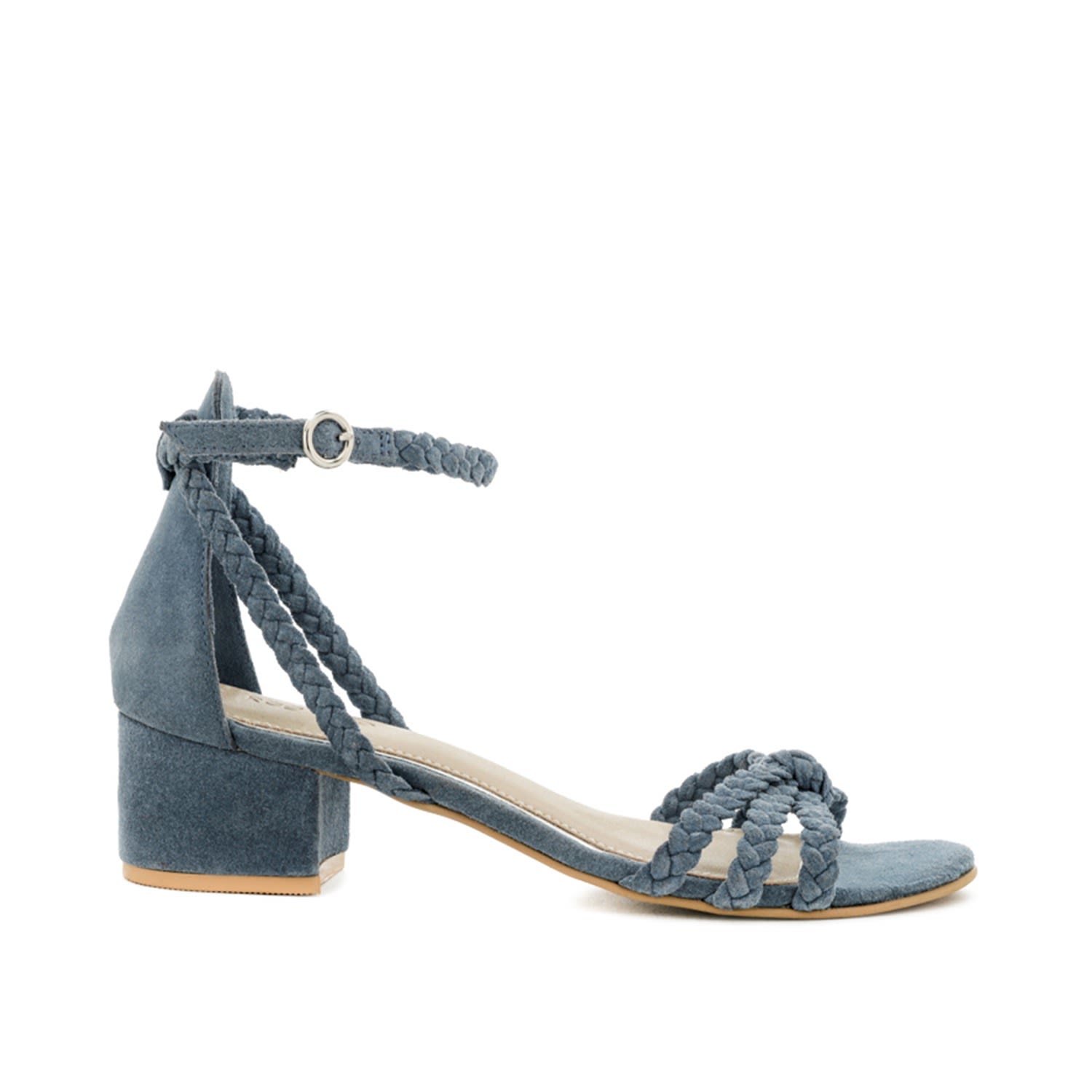 Rag & Co Women's Blue Nicola Denim Block Heel Sandal In Blue