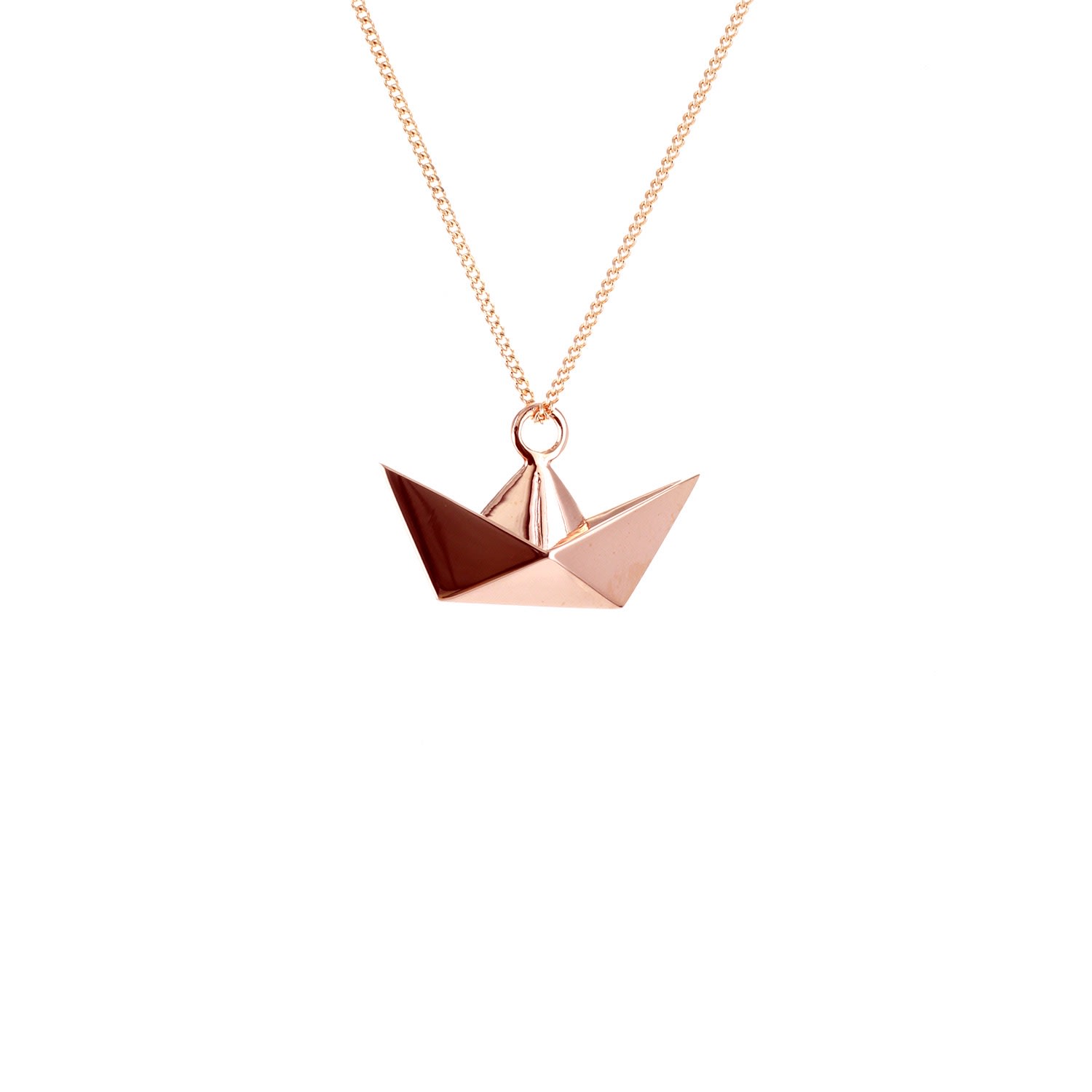 Women’s Mini Boat Rose Gold Origami Jewellery