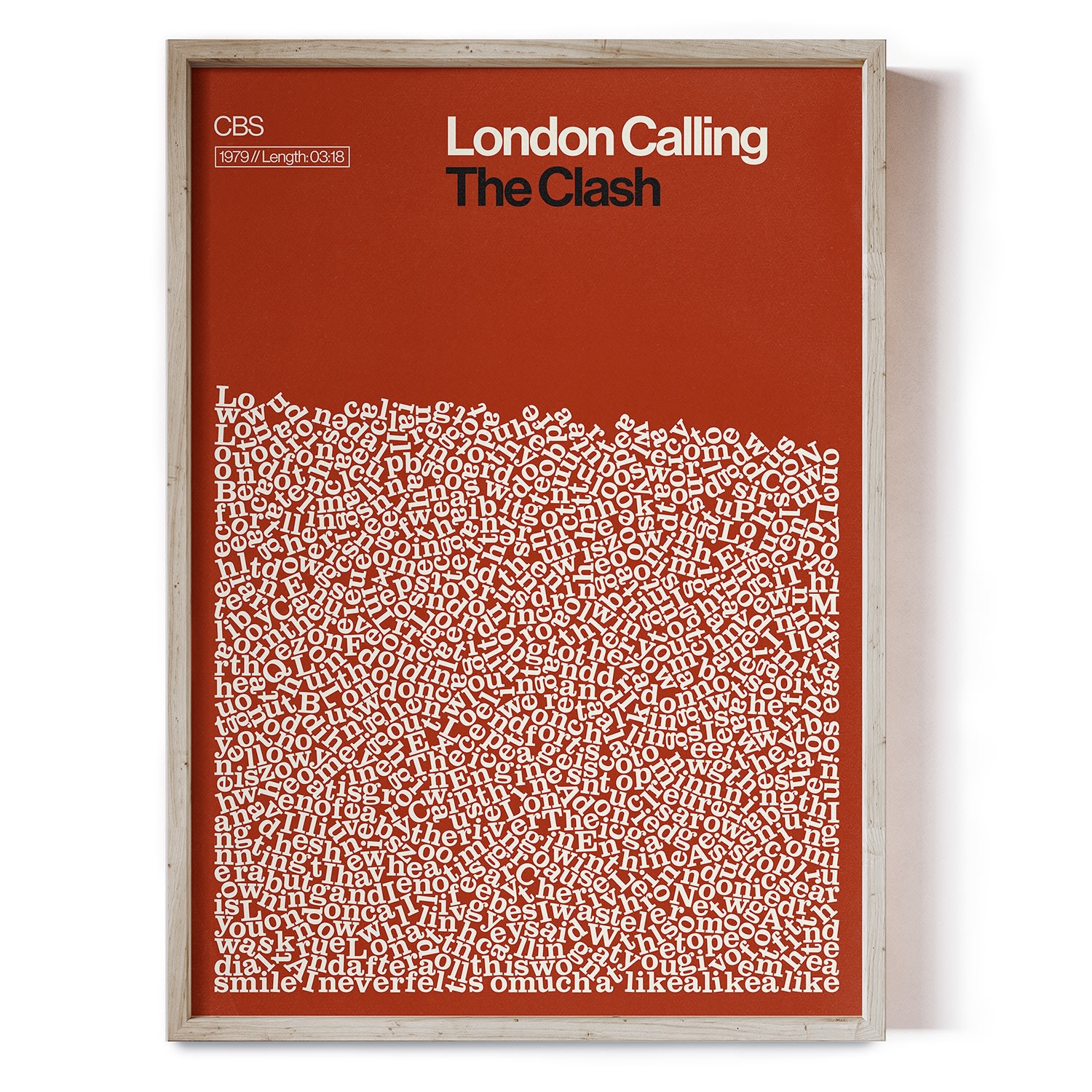 London Calling - Song Lyric Print A3 297 X 420Mm Reign & Hail