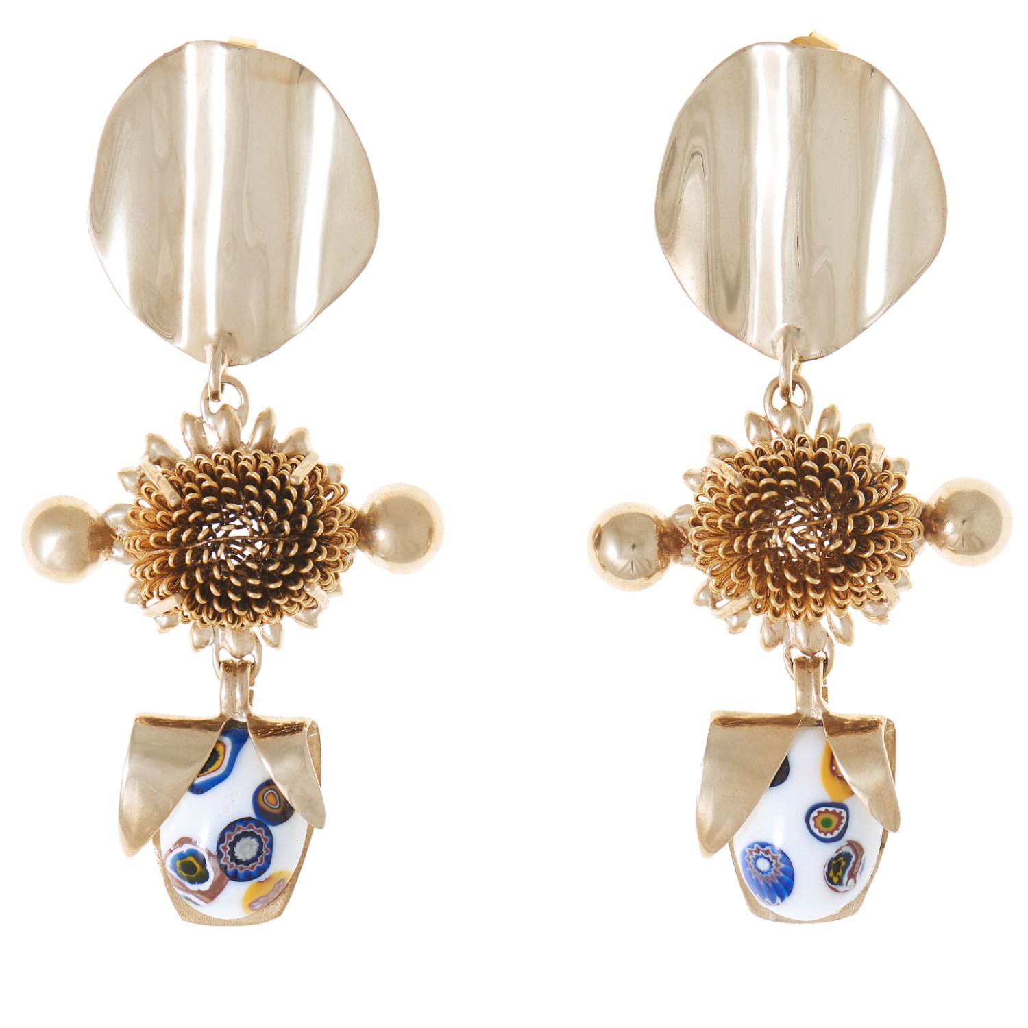 Castlecliff Women's Gold Iris Earring