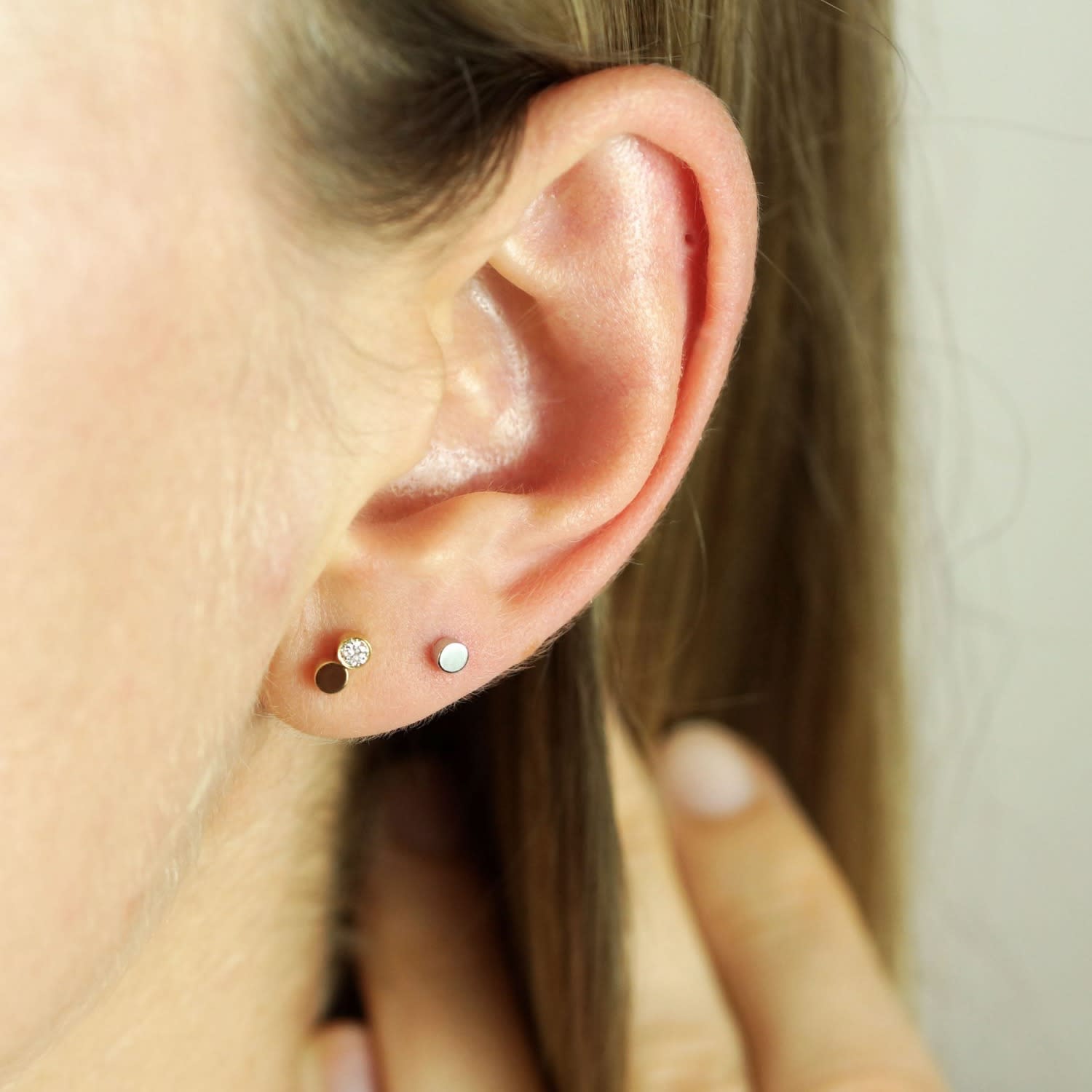 Fusion 18k Yellow Gold Diamond Cartilage Stud Lena Cohen Fine