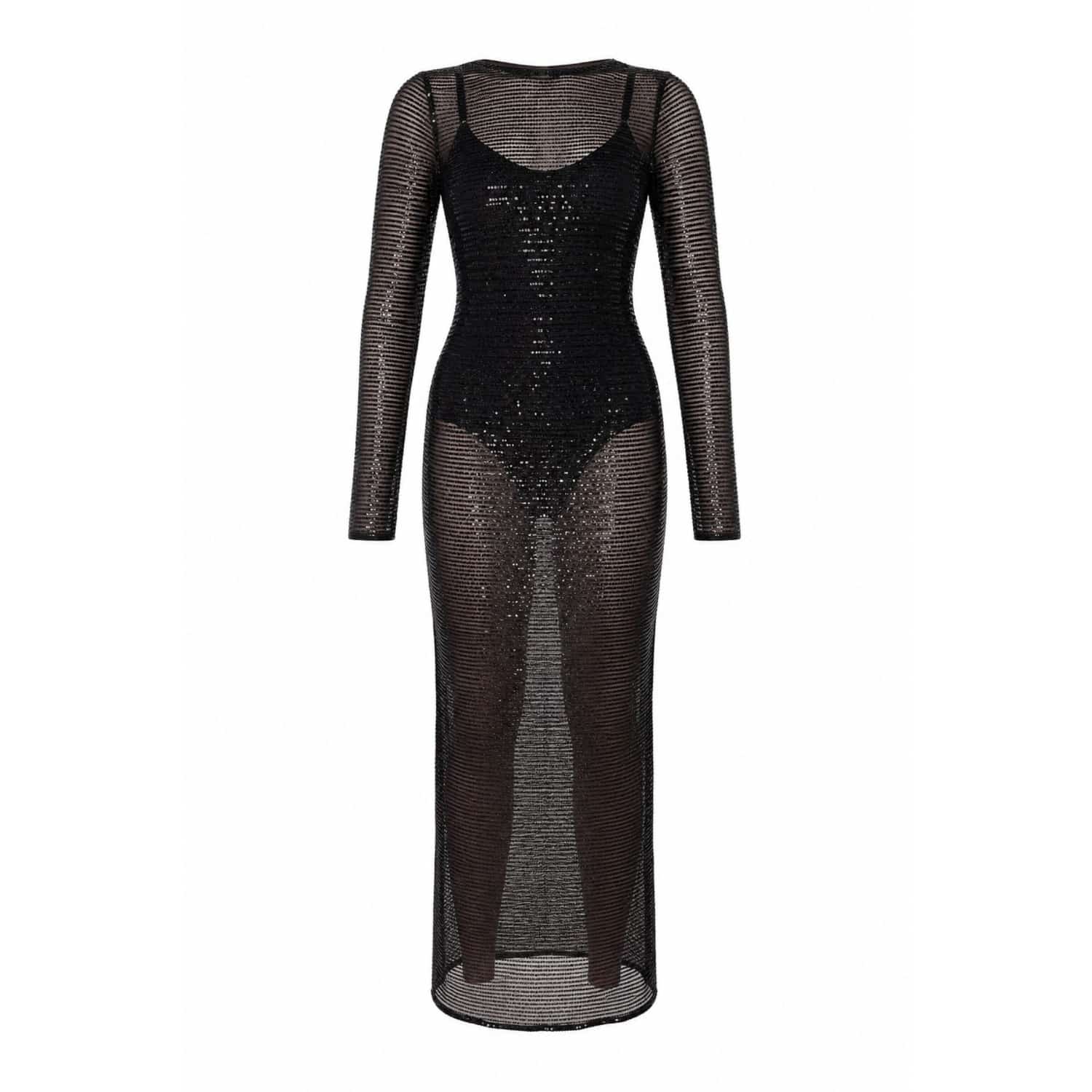 long sleeve lace midi dress ERDEM