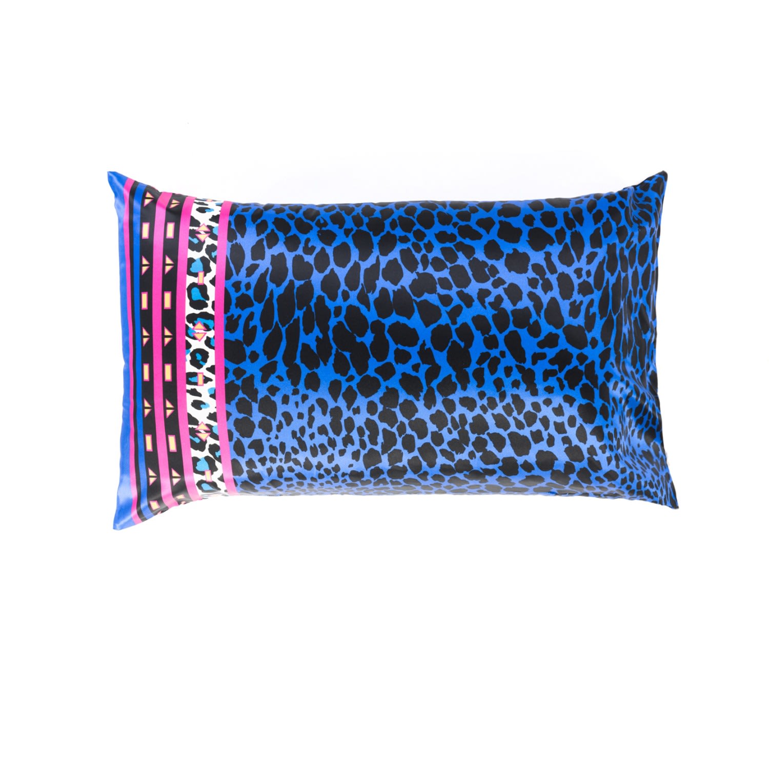 Blue Animalier 100% Silk Pillow Case Gelso Milano