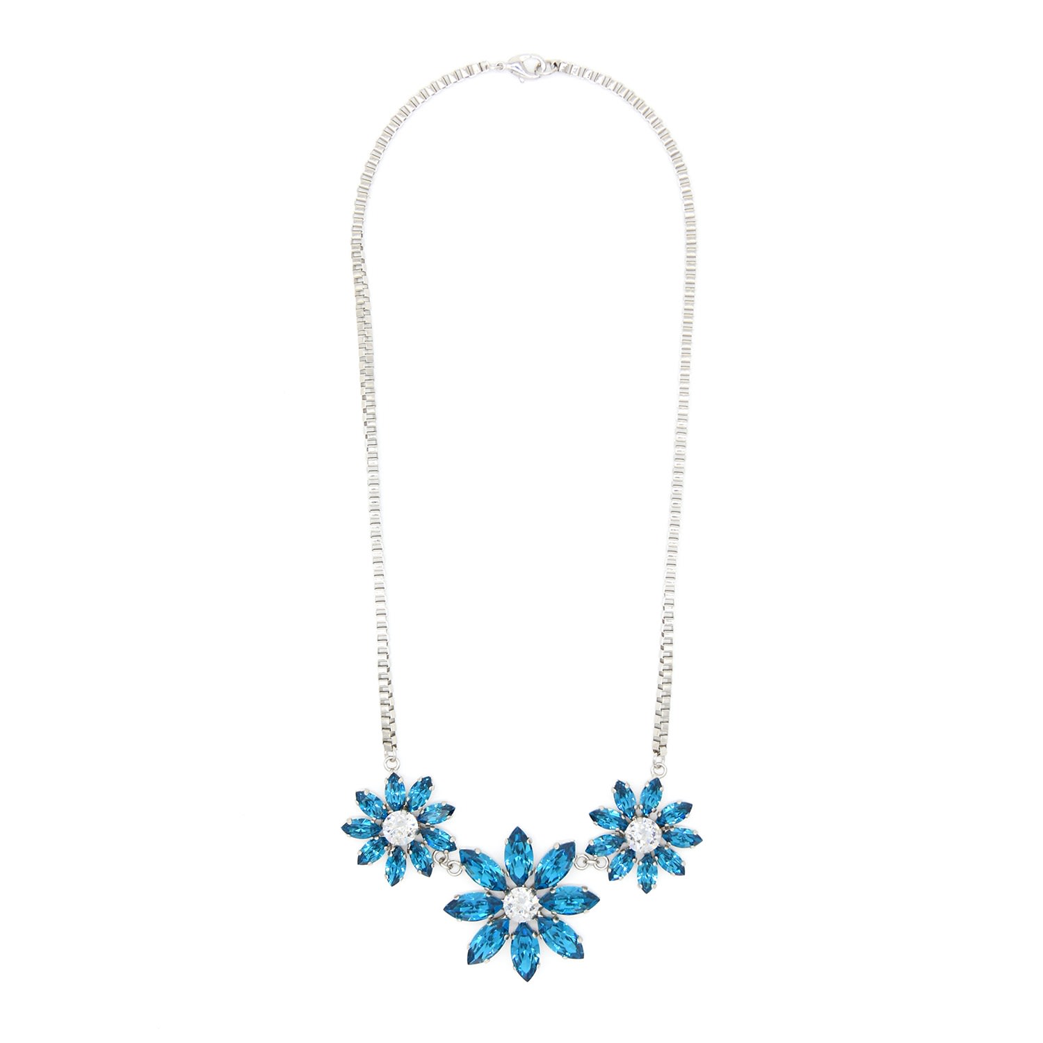 Women’s Blue Indicolite Flora Necklace Rosaspina Firenze