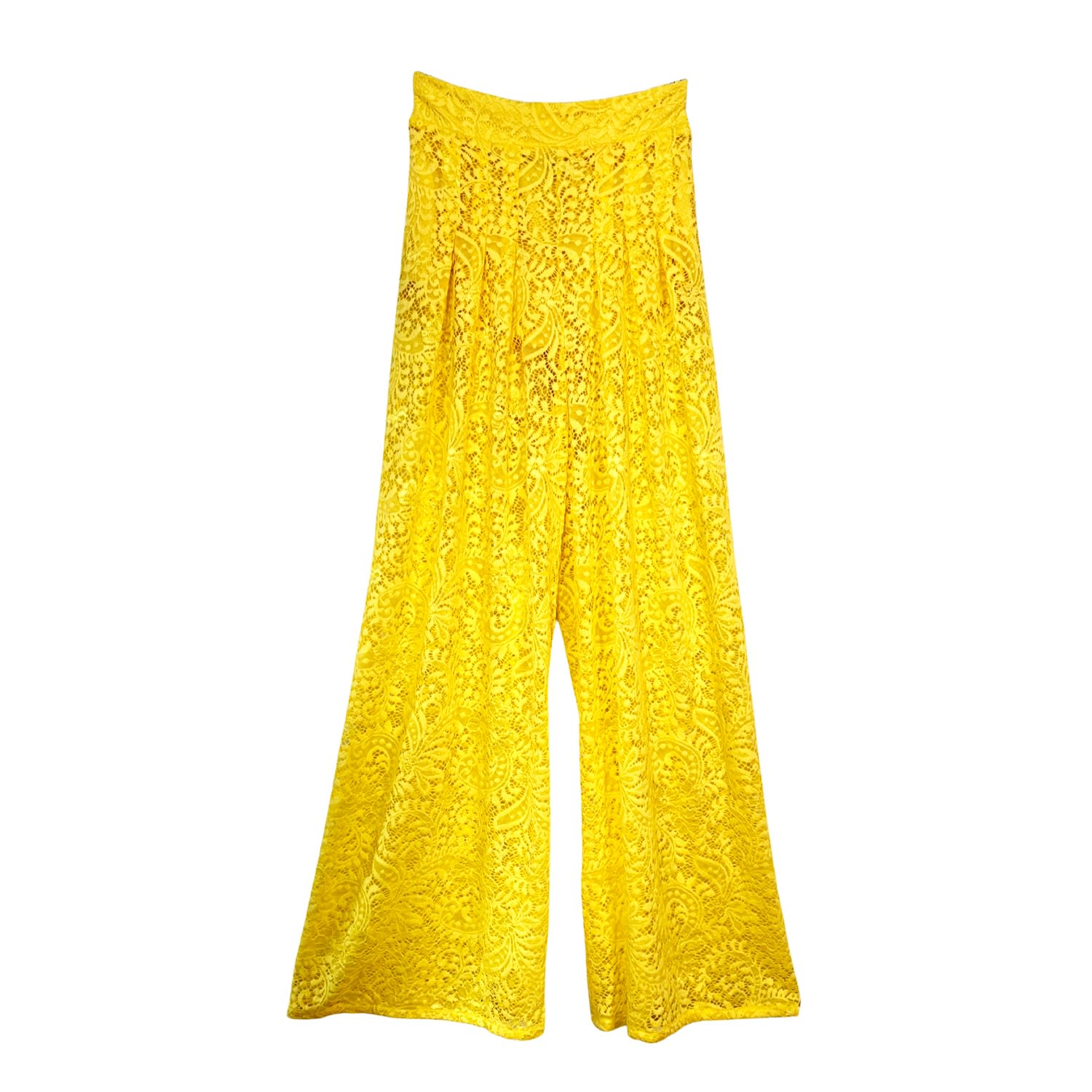 Women’s Yellow / Orange Wide-Leg Pants - Tweety Yellow Small L2R the Label