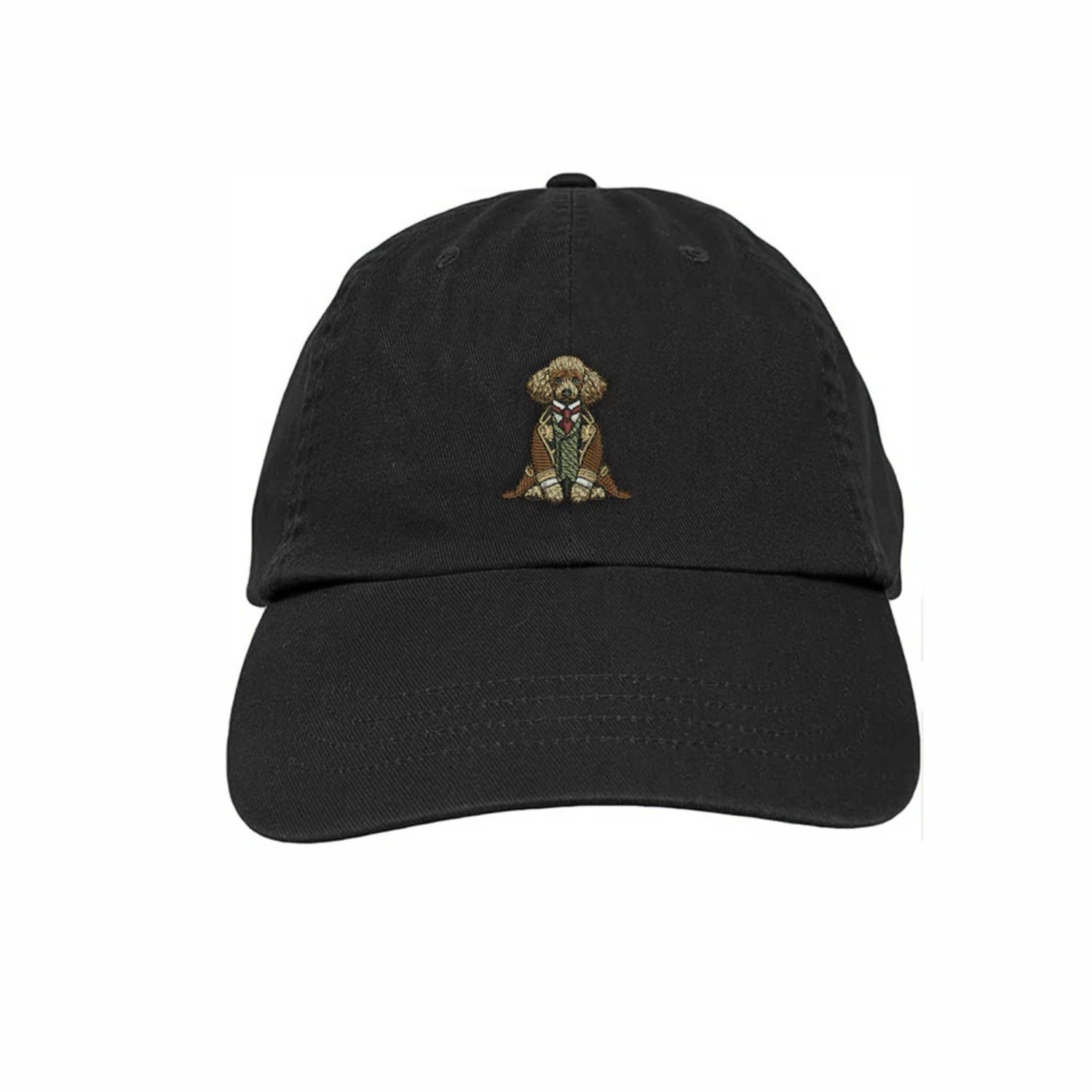 Amati Collection Women's Poodle Embroidered Cap Unisex - Black