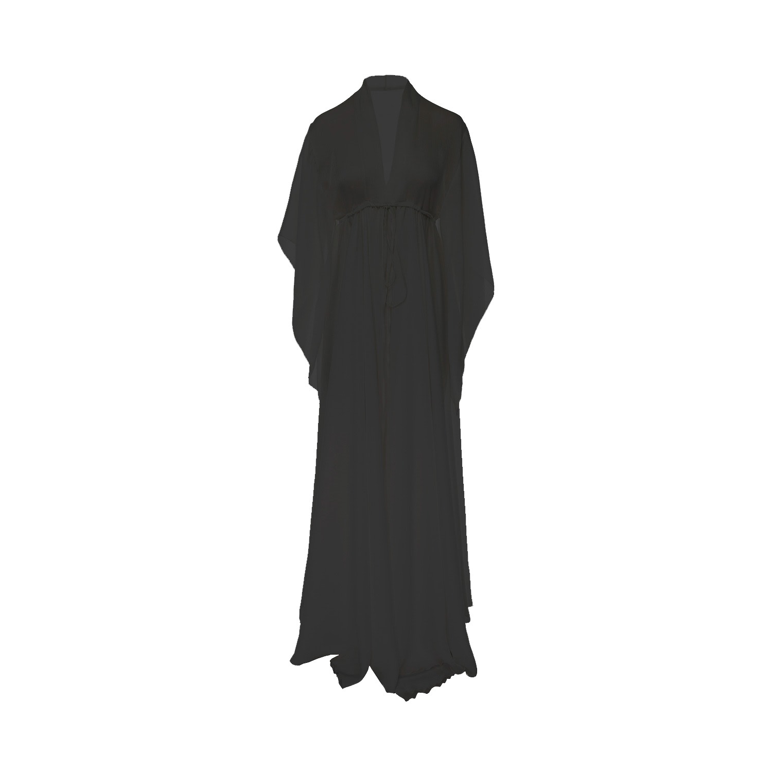 Bluzat Women's Long Flared Kaftan - Black
