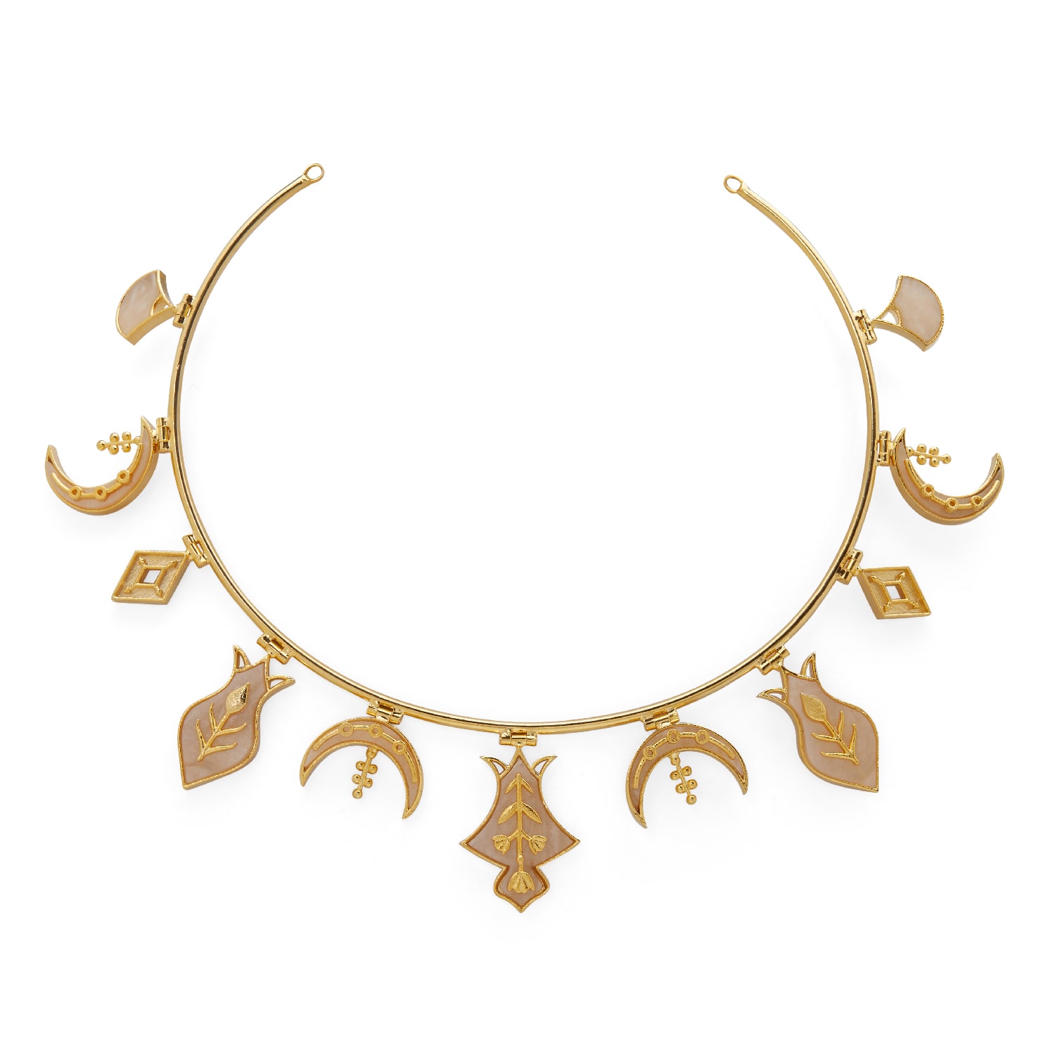 Women's Adjustable Gold Hamsa Choker | Dhwani Bansal