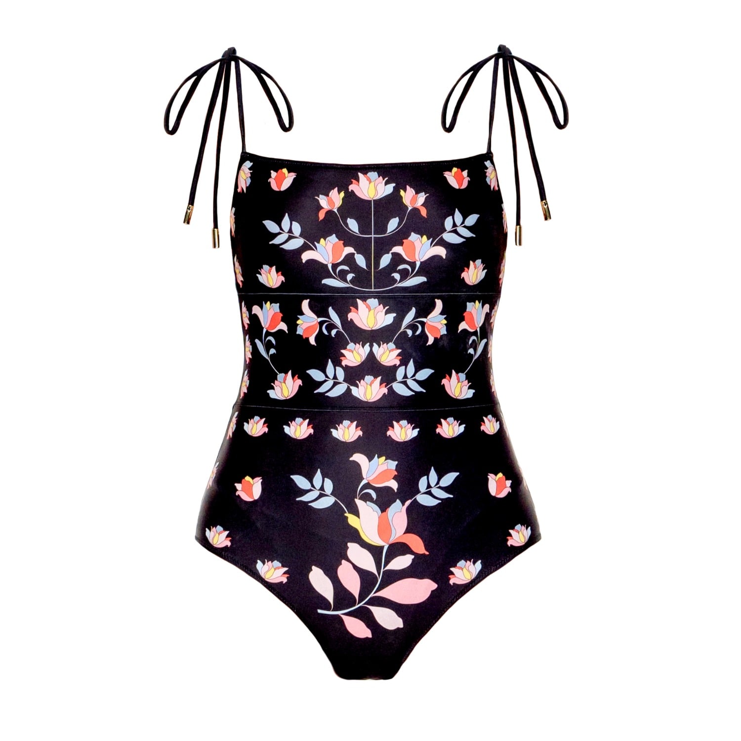 Jessie Zhao New York Women's Black / White Midnight Garden Reversible One-piece Swimsuit