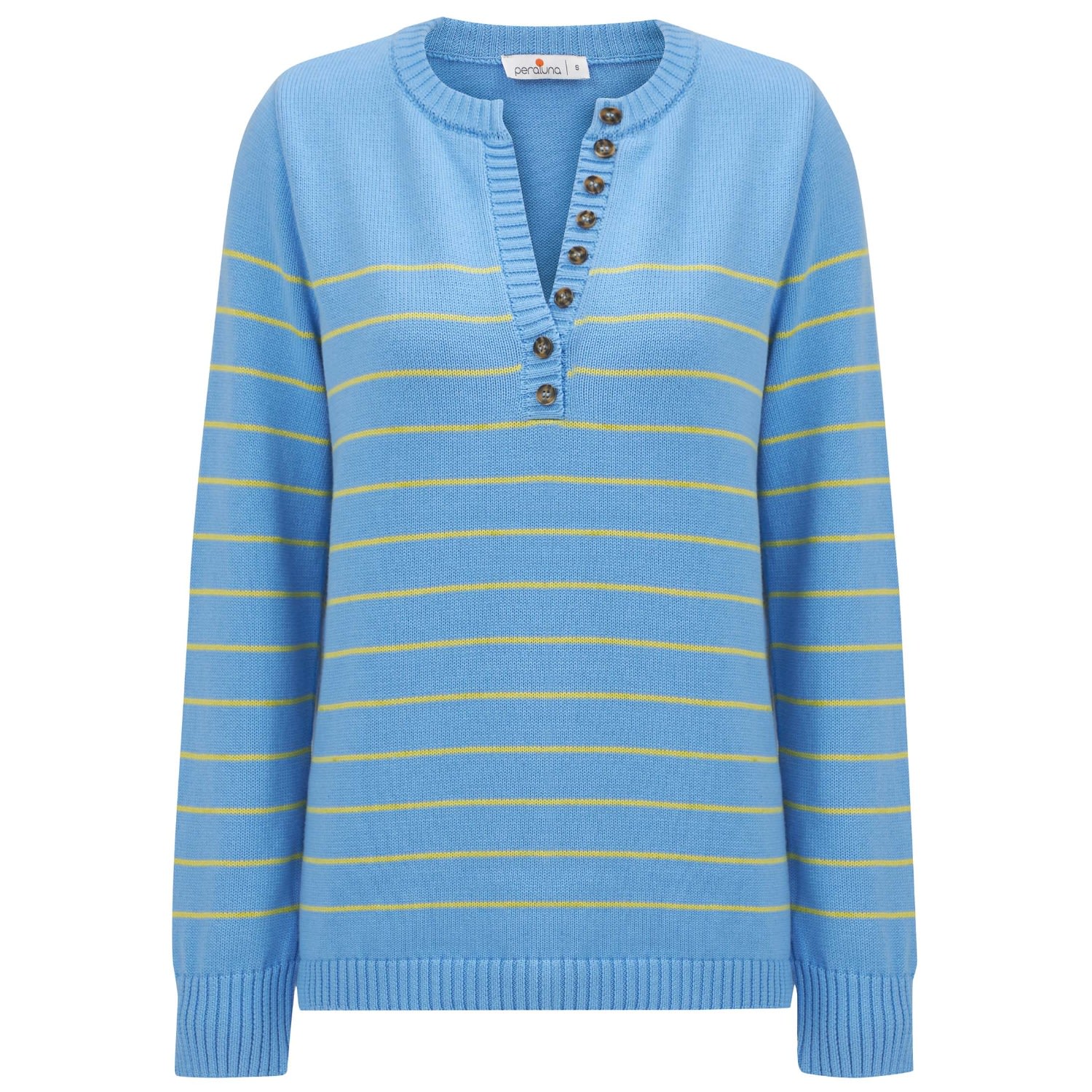 Women’s Beluga Seasonal Striped Knit Pullover Blue - Multicolour Small Peraluna