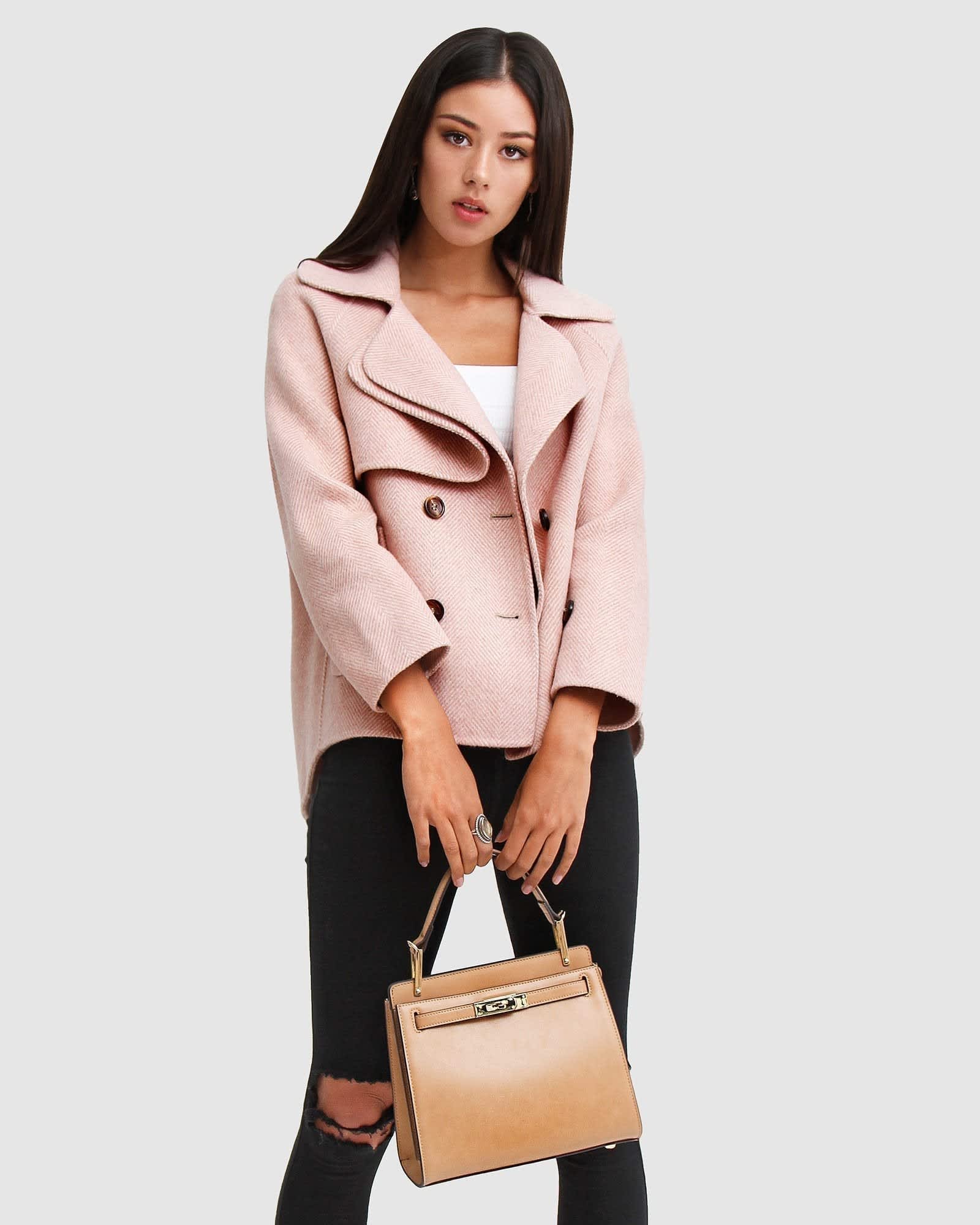 I m Yours Wool Blend Peacoat Blush Belle Bloom Wolf Badger