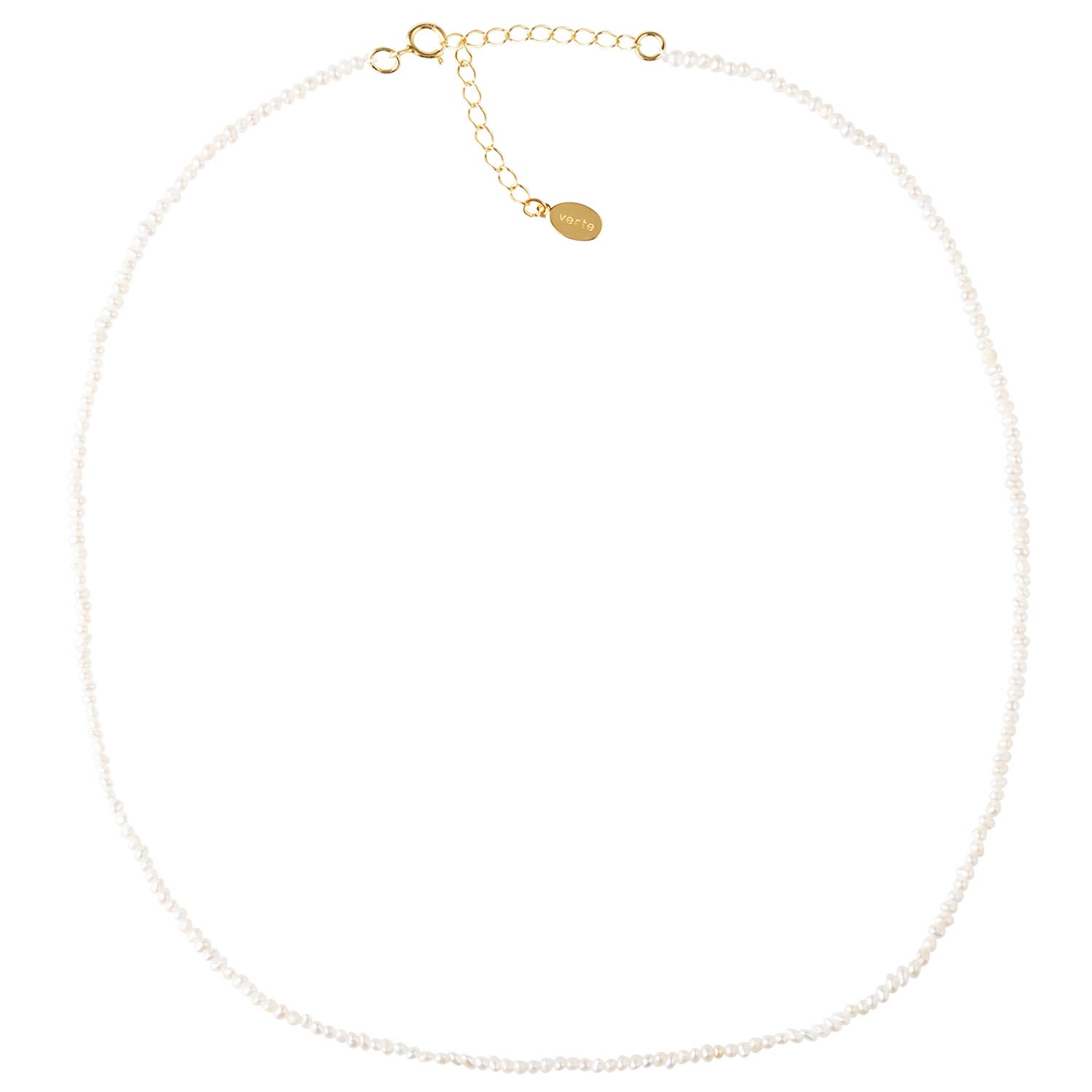 Women’s 925 Silver Fresh-Water Pearl Necklace - Gold Verte